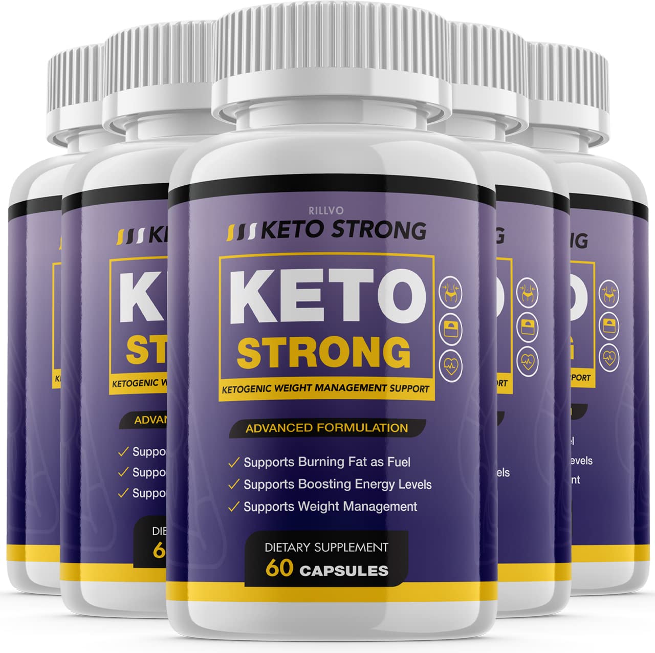 (5 Pack) Keto Strong XP Advanced Formula Ketosis Pills (300 Capsules) Rillvo uk supplements
