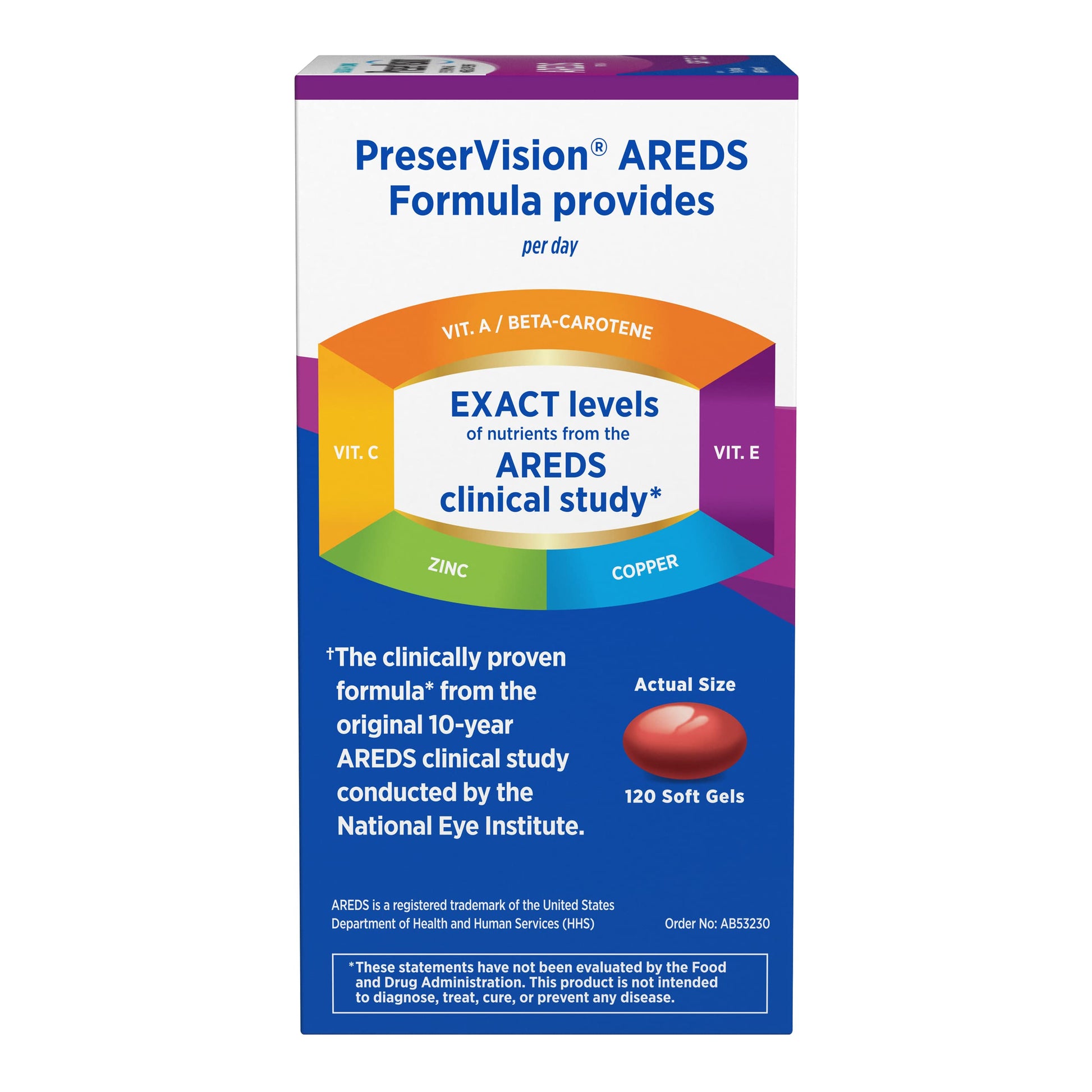 PreserVision AREDS Eye Vitamins, #1 Eye Doctor Recommended Brand, Multivitamin with Copper, Vitamin A, C & E, Zinc Supplements, 120 Softgels PreserVision uk supplements