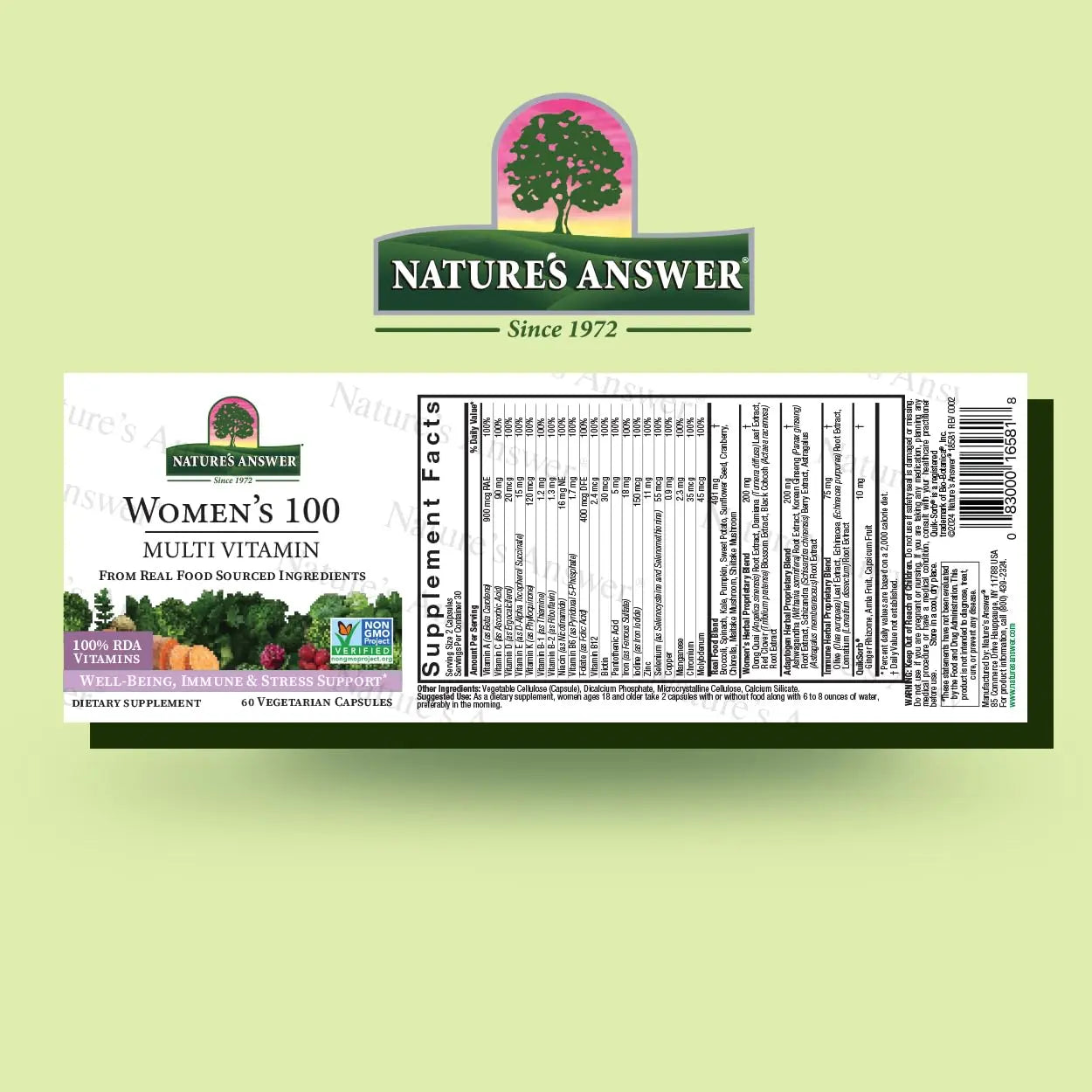 Nature's Answer Women's 100, Multivitamin, 60 Vegetarian Capsules Nature's Answer uk supplements