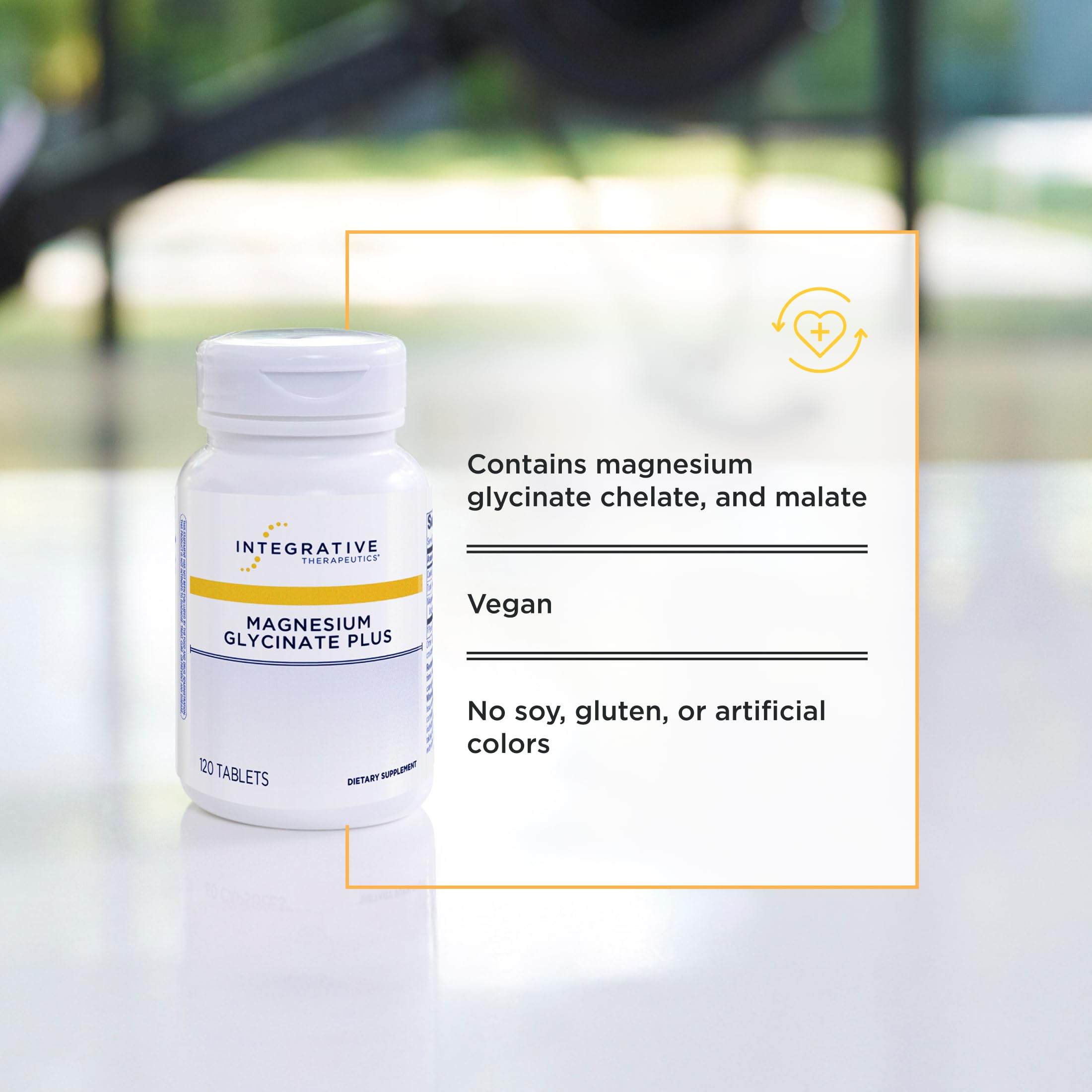 Integrative Therapeutics Magnesium Glycinate Plus - Brain Function Support Supplement for Adults* - Supports Heart and Muscular Function* - Dairy-Free & Gluten-Free - 120 Count (60 Servings) Integrative Therapeutics uk supplements