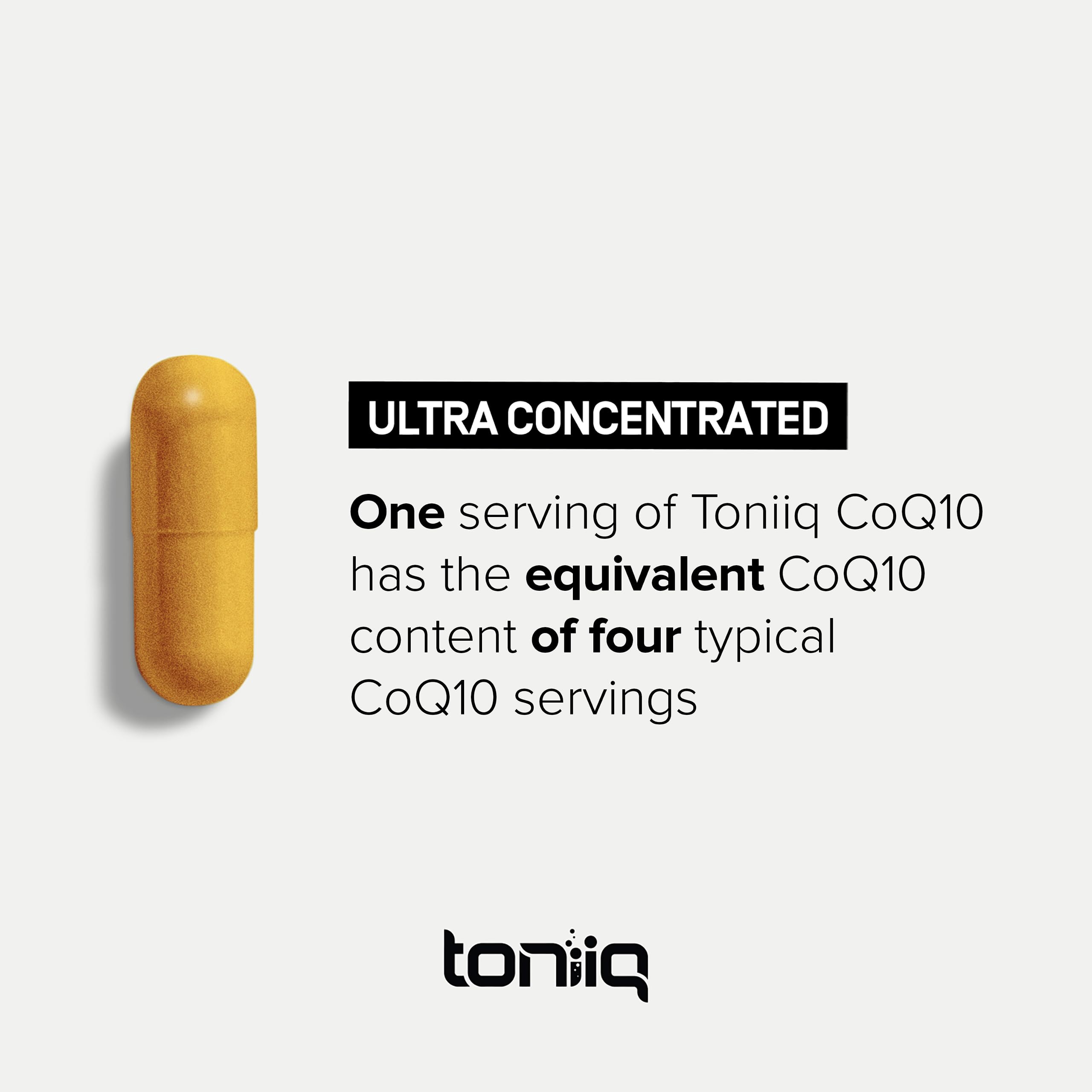 Toniiq CoQ10 400mg Extra Strength - Ultra High Purity - Liposomal for Superior Absorption - 98% Purified - Third-Party Tested, 120 Veggie Capsules Toniiq uk supplements