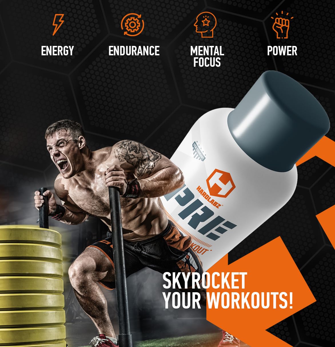 HARDLABZ PRE – Extra Strength Liquid Pre-Workout Energy Shot with Caffeine (250 mg) HARDLABZ uk supplements