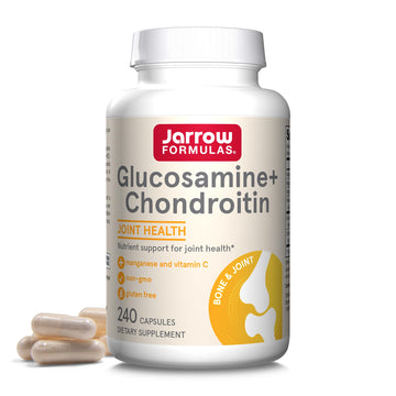 Jarrow Formulas Glucosamine + Chondroitin - 240 Capsules - Nutrient Support - Dietary Supplement for Joint Health - with Vitamin C & Manganese - 60 Servings Jarrow Formulas uk supplements