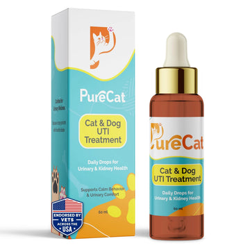 PureCat Urinary Tract Infection Care for Cat & Dog | Calming Urinary Tract & Kidney Support for Pets | Bladder Infection Treatment | UTI Drops | Veterinarian Recommended PureCat uk supplements