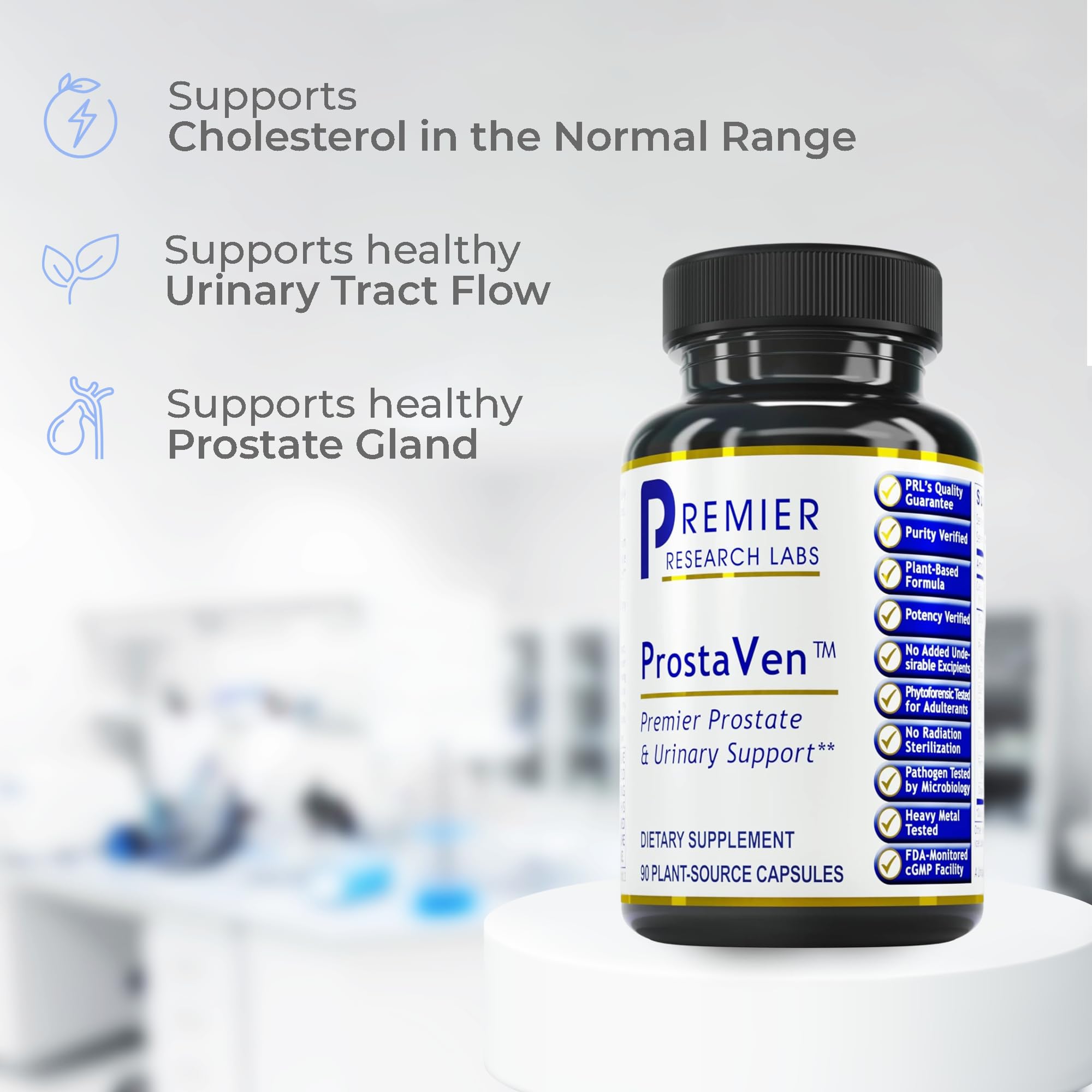 Premier Research Labs ProstaVen - Prostate Supplements for Men, Prostate Health Formula, Natural Supplement with Organic Saw Palmetto - 90 Vegetarian Capsules Premier Research Labs uk supplements