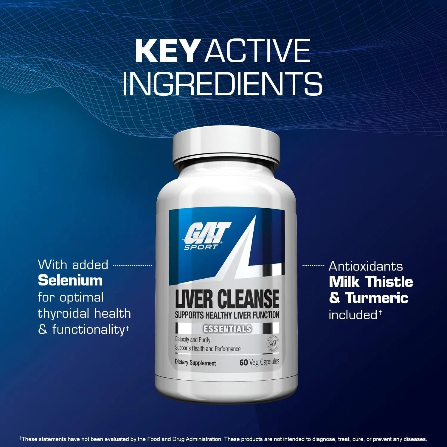 GAT SPORT Essentials Liver Cleanse Multivitamin, 60 Count GAT SPORT uk supplements