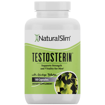 NaturalSlim Natural Booster for Men - Male Enhancing Supplement with Ginkgo Biloba, L Arginine, Zinc, Vitamin B3, & Testofen for Energy, Muscle Builder & Metabolism - 180 Capsules NaturalSlim uk supplements