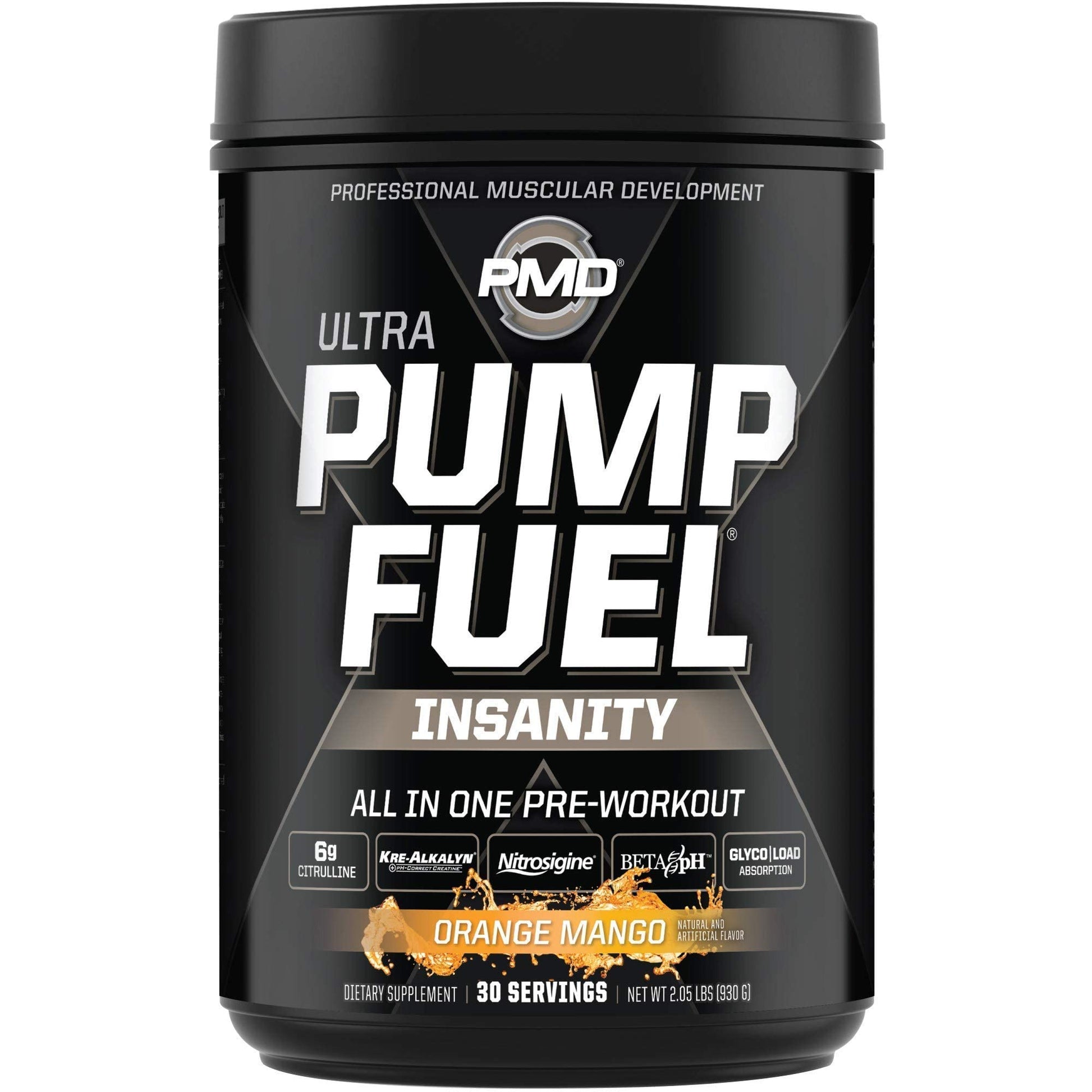 PMD Sports Ultra Pump Fuel Insanity - Pre Workout - Tropical Orange Mango (30 Servings) PMD uk supplements