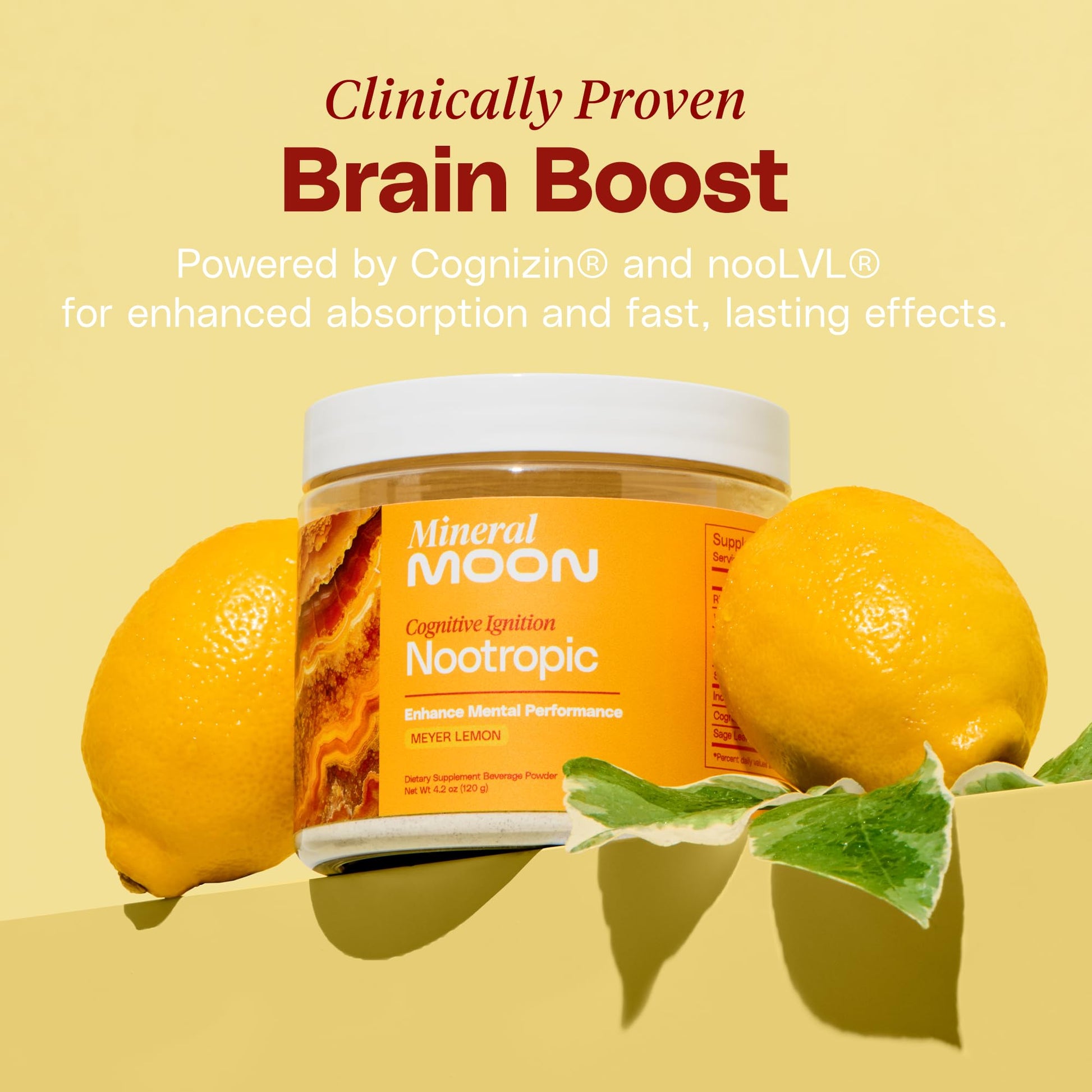 Mineral Moon Premium Cognitive Ignition Nootropic Powder - Brain Supplements For Memory & Focus - Sage Extract, B Vitamins,Cognizine Citicoline& nooLVL - Supports Mental Clarity - No Caffeine or Sugar Mineral Moon uk supplements