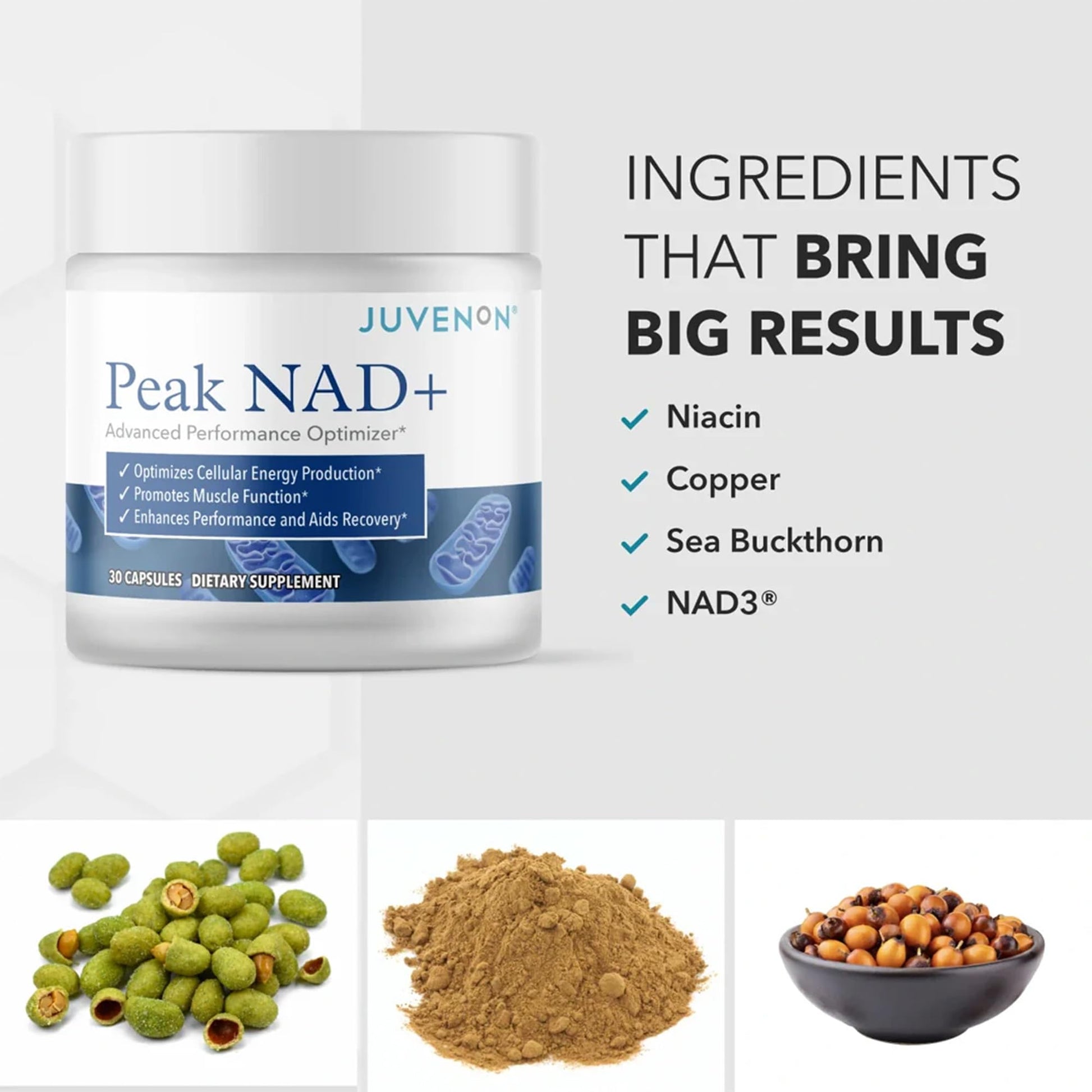 Juvenon Peak NAD+ | Advanced Cellular Health and Regeneration Formula | Boost NAD+ Levels, Support Cellular Vitality, and Promote Natural Renewal Juvenon uk supplements