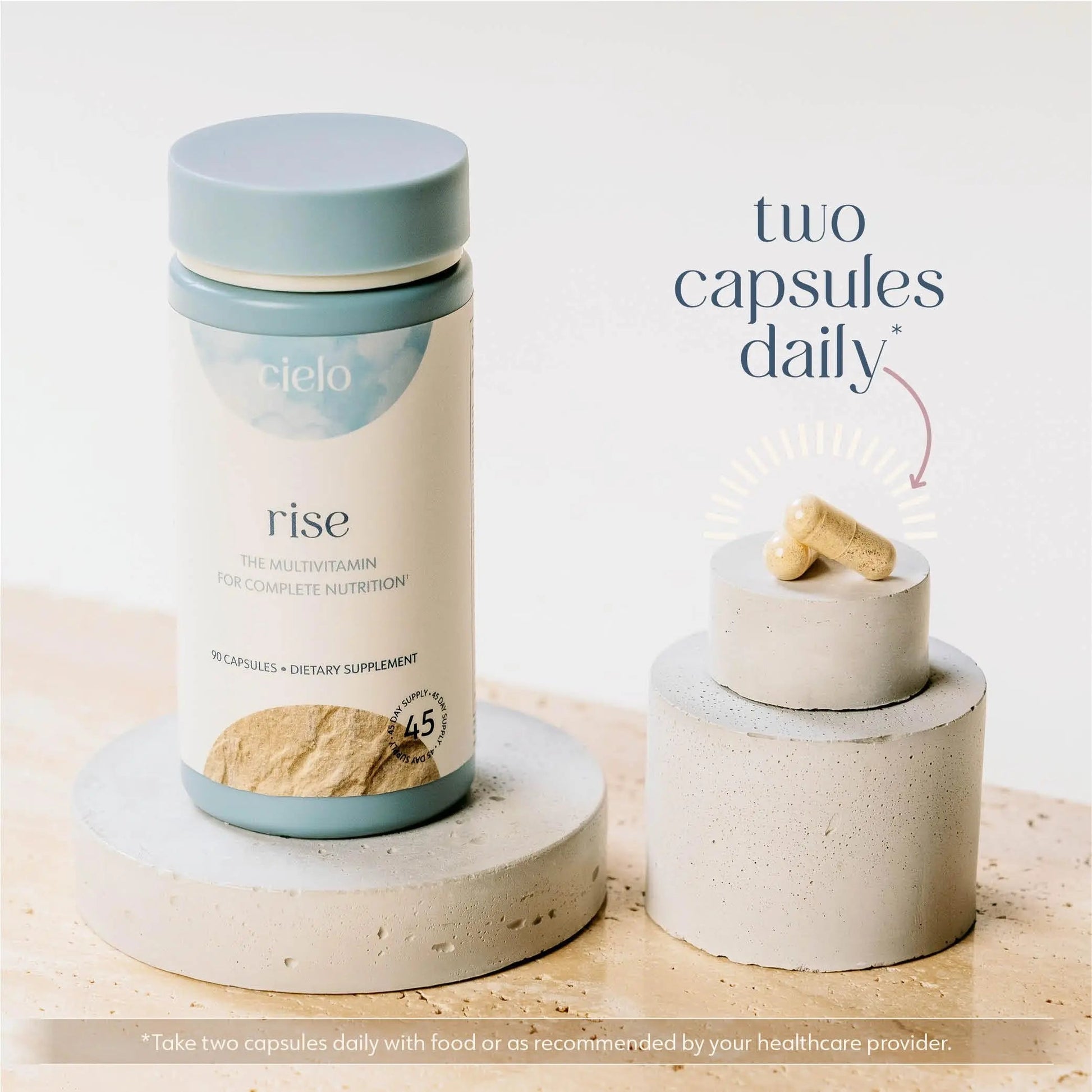Cielo Rise Multivitamin for Women and Men - Vitamin A, C, D3, E K2, & More - Magnesium Glycinate, Citrate, and Malate for Digestive Support Cielo uk supplements