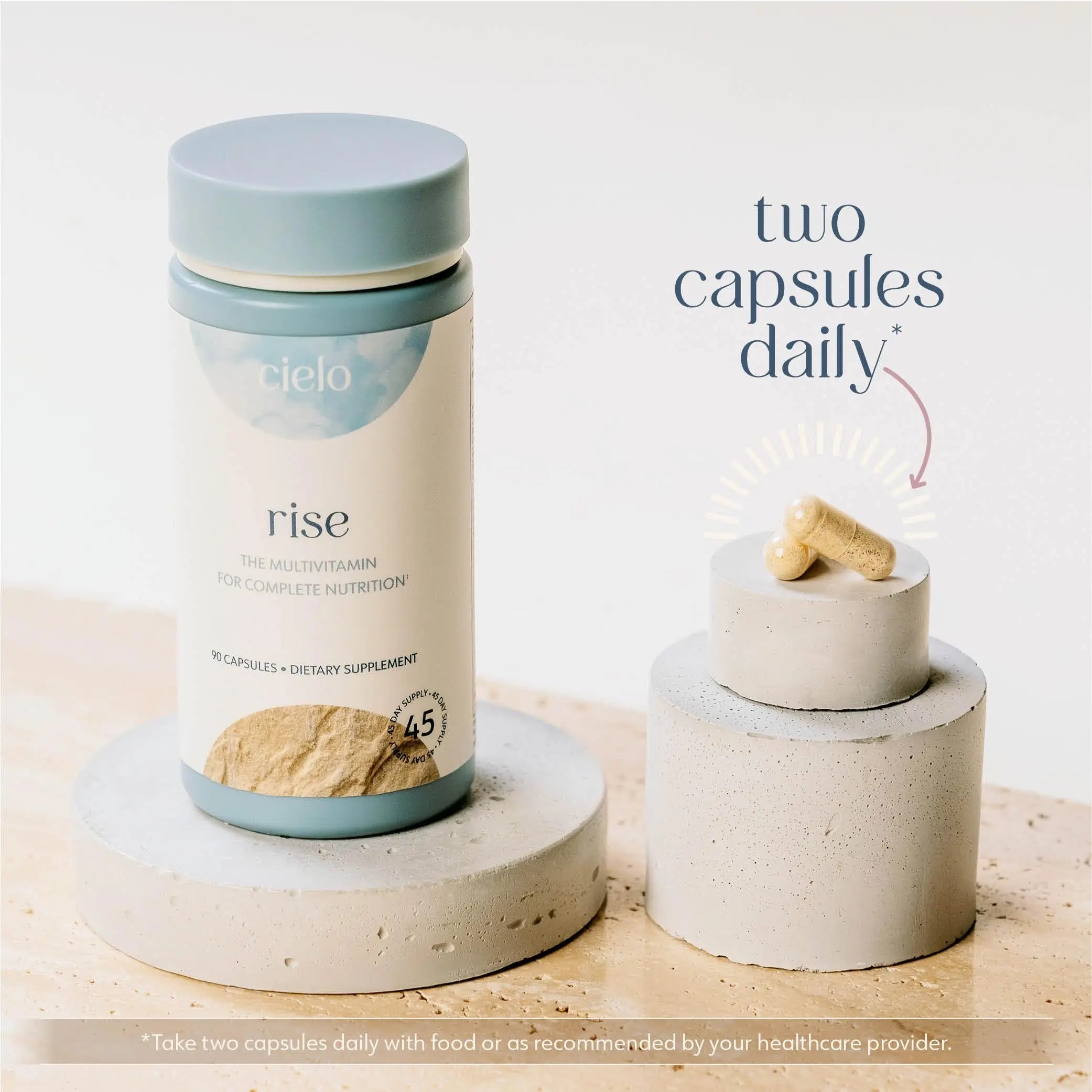 Cielo Rise Multivitamin for Women and Men - Vitamin A, C, D3, E K2, & More - Magnesium Glycinate, Citrate, and Malate for Digestive Support Cielo uk supplements
