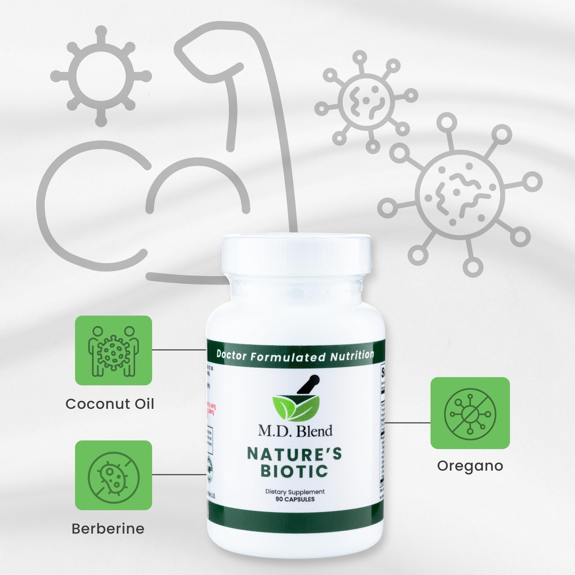 M.D. Blend Nature’s Biotic & Allergy Expert Bundle for Immune Support, Seasonal Allergy Relief, Respiratory Wellness, Quercetin and Bromelain, NAC Nettle Root Vitamins & Minerals Plant-Based Capsules M.D. Blend uk supplements