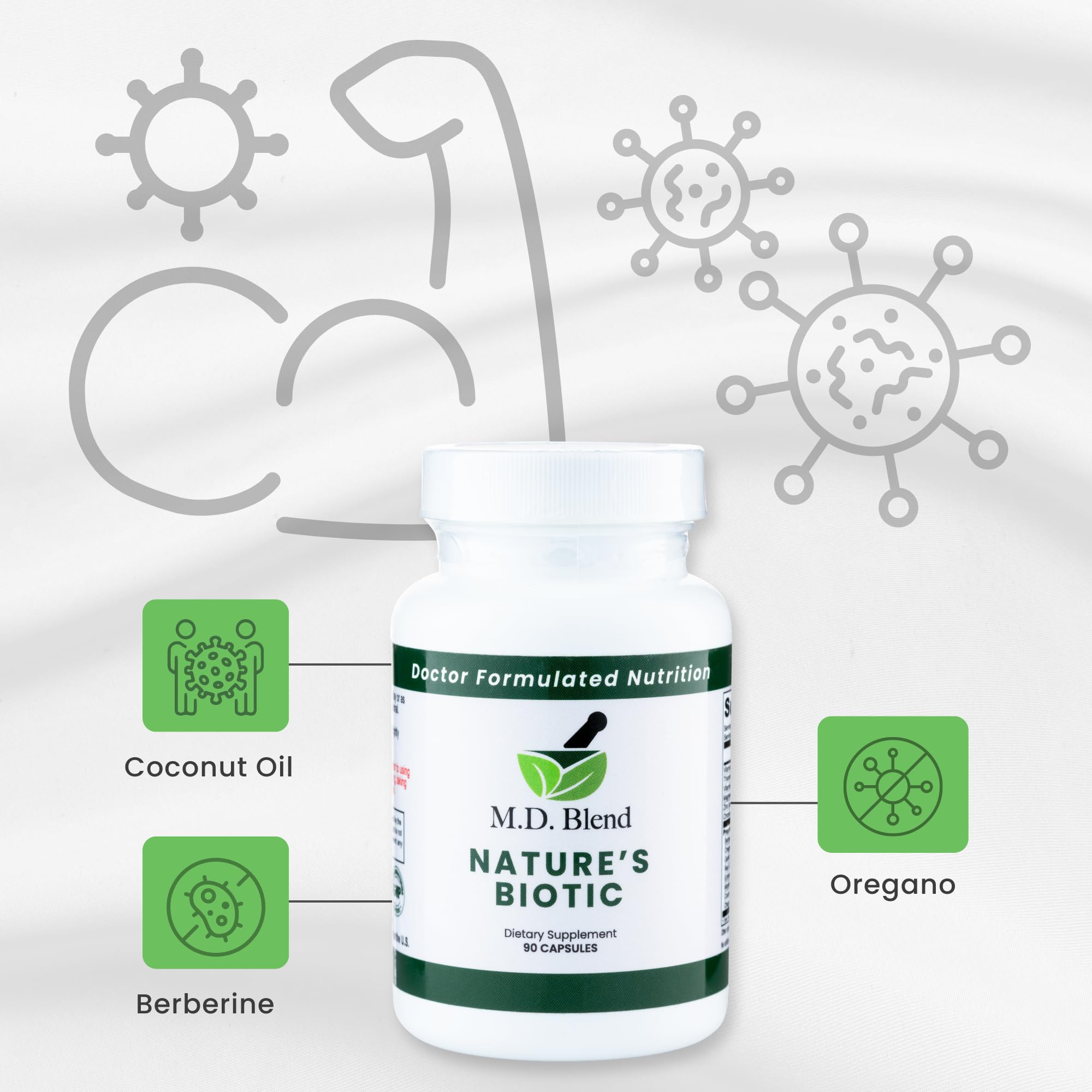 M.D. Blend Nature’s Biotic & Allergy Expert Bundle for Immune Support, Seasonal Allergy Relief, Respiratory Wellness, Quercetin and Bromelain, NAC Nettle Root Vitamins & Minerals Plant-Based Capsules M.D. Blend uk supplements