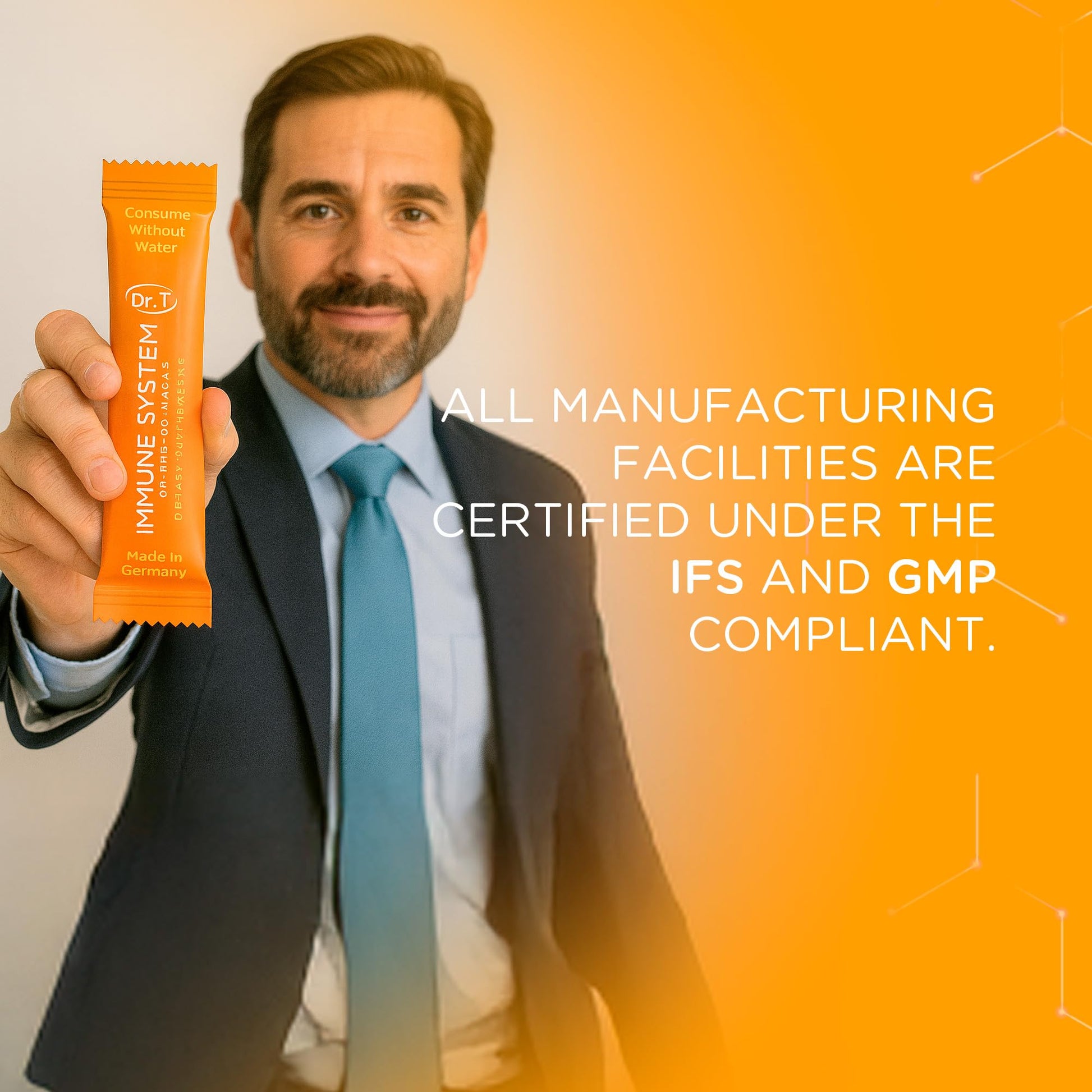 Dr. T On-the-go Packs – Immune System Formula – No Water Needed, Direct-to-Mouth – with Vitamins C, E, Zinc & Selenium – Supports Daily Wellness, Vitality & Overall Health – Orange, 30 Packs Dr. T uk supplements