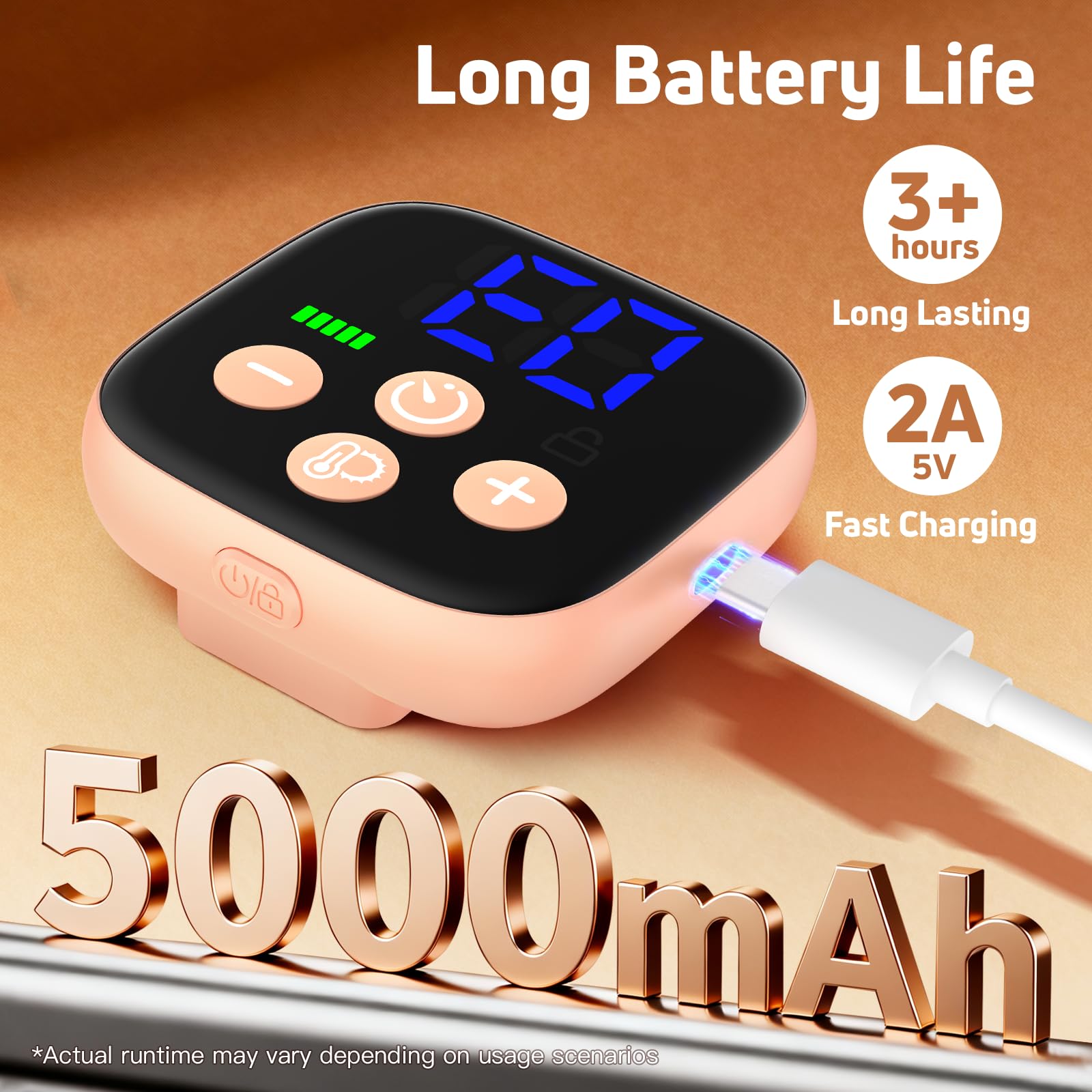 Heating Pad for Period Cramps, Portable Heating Pad for Back - Instant Soothing Menstrual Cramp Relief, Cordless Heating Pads Rechargeable with 5000mAh Battery, 6 Heat Settings, 10-99 Mins Timer WARMELLE uk supplements