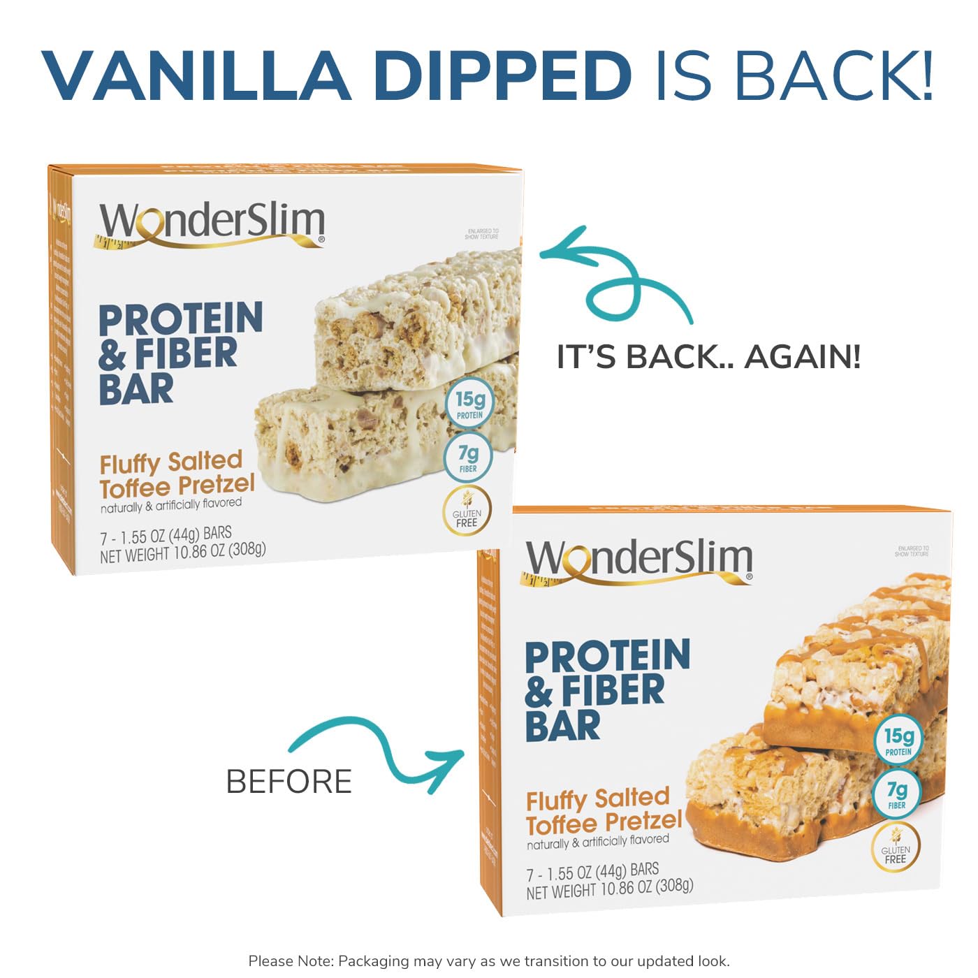 WonderSlim Protein & Fiber Bar, Salted Toffee Pretzel, 15g Protein, 7g Fiber, Gluten Free WonderSlim uk supplements