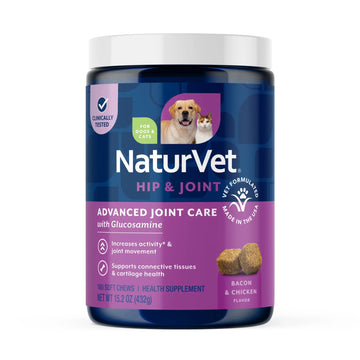 NaturVet ArthriSoothe-Gold Level 3 Advanced Joint Care for Dogs – Soft Chew Dog Supplement with Glucosamine, MSM, Chondroitin & Hyaluronic Acid – Wheat-Free Pet Supplements – 180 Ct. NaturVet uk supplements