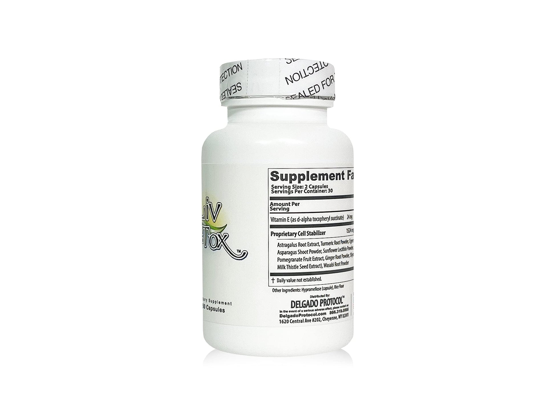 Liv D-Tox - 60 Capsules - Liver Detox and Cleanse Support Health Supplement, with Turmeric The Delgado Protocol for Health uk supplements