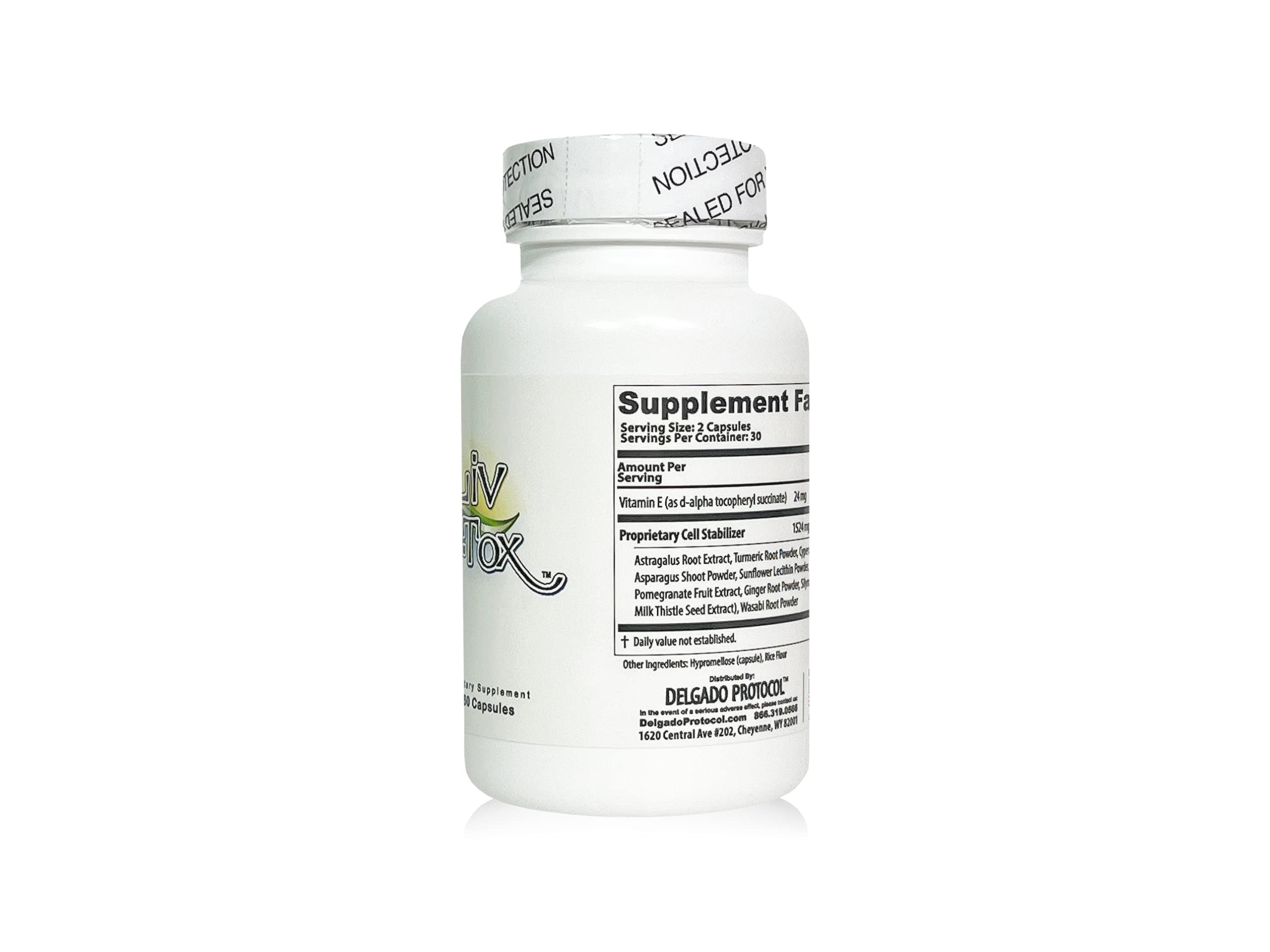 Liv D-Tox - 60 Capsules - Liver Detox and Cleanse Support Health Supplement, with Turmeric The Delgado Protocol for Health uk supplements