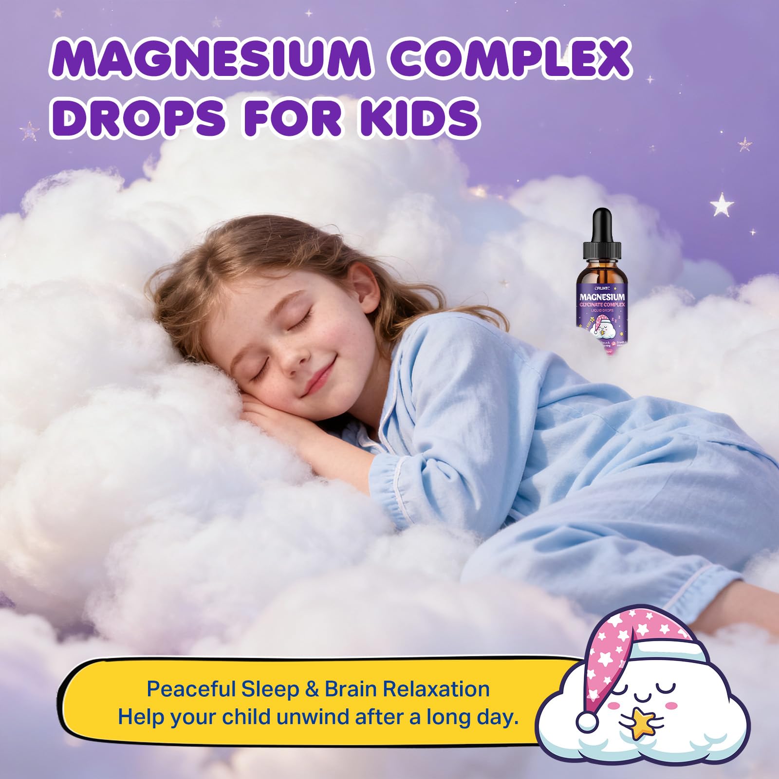 Magnesium Glycinate Liquid for Kids - Magnesium Bisglycinate Drops with L-Theanine, Chamomile & Vitamin B6, B12, C, D3 for Sleep, Relaxation, Immune Support, Calm & Focus - 2 Fl Oz, Strawberry Flavor CFILIHTC uk supplements