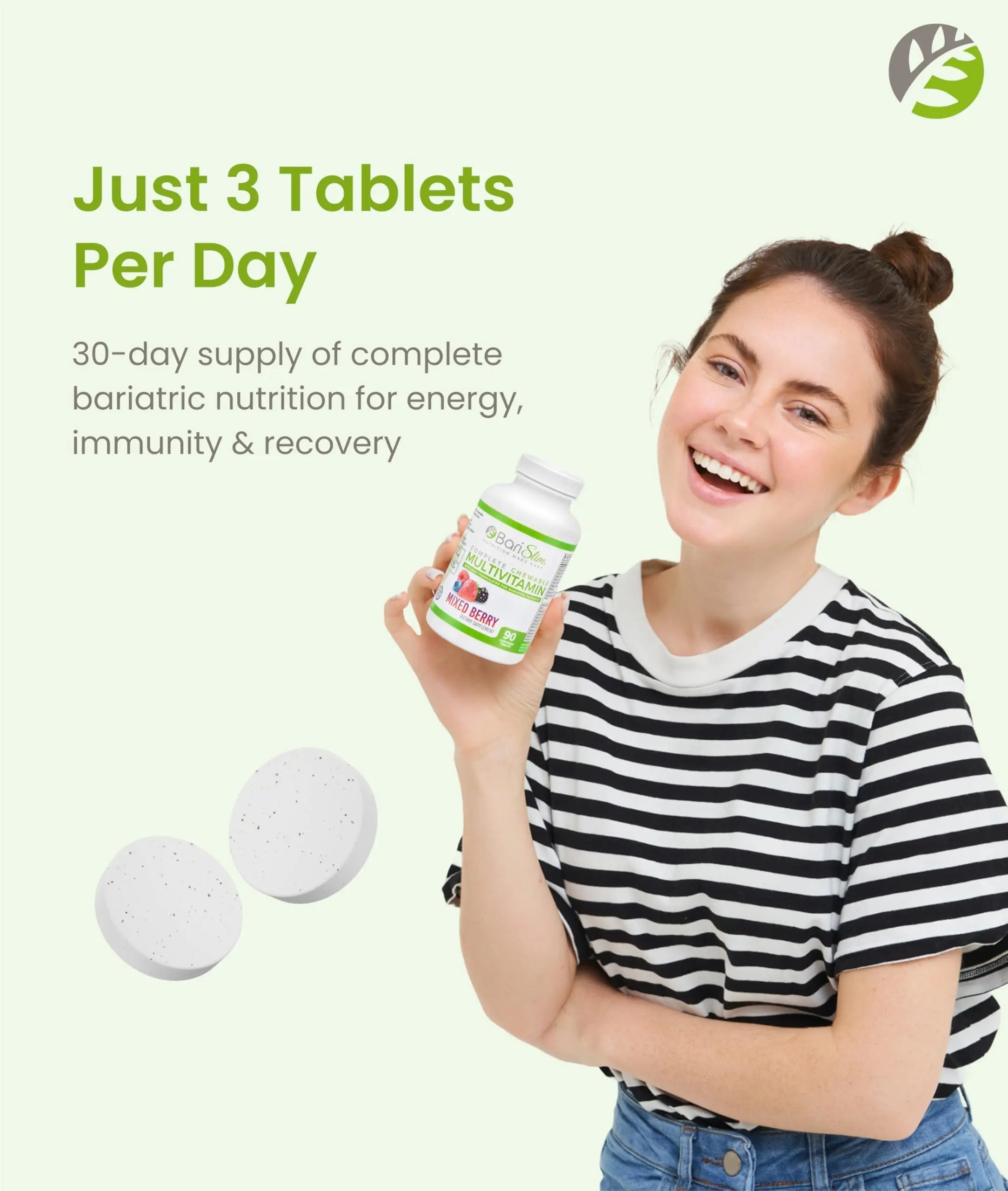 BariSlim Complete Chewable Bariatric Multivitamin Tablets - 45 mg Iron - Bariatric Vitamin & Supplement for Post Bariatric Surgery Including Gastric Bypass BariSlim uk supplements