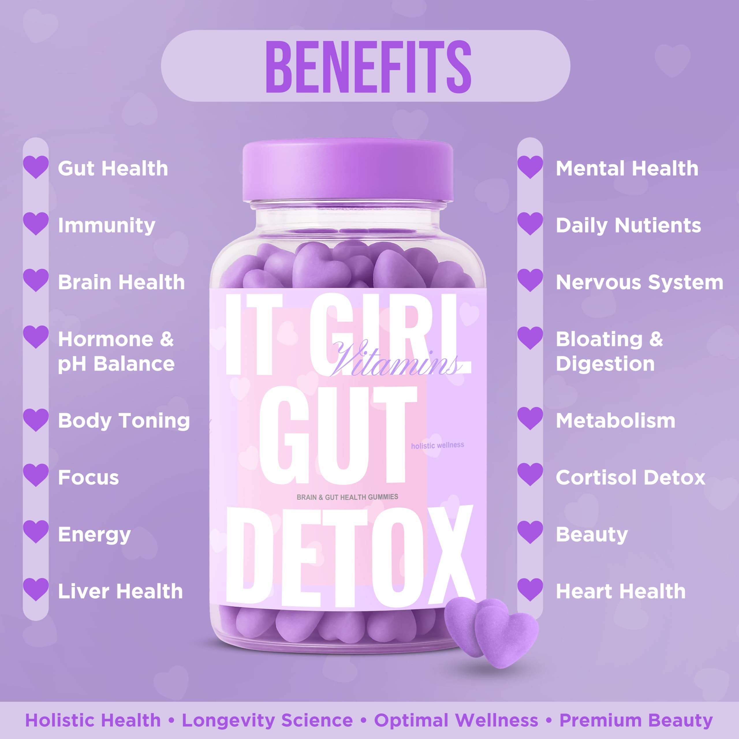 Gut Health Cleanse Detox Gummies for Women & Teens – Probiotics, Prebiotics, Digestive Enzymes & Superfoods Greens Blend – Vegan Daily Digestive Supplement for Bloating Relief, Debloat & Gut Wellness It Girl Vitamins uk supplements