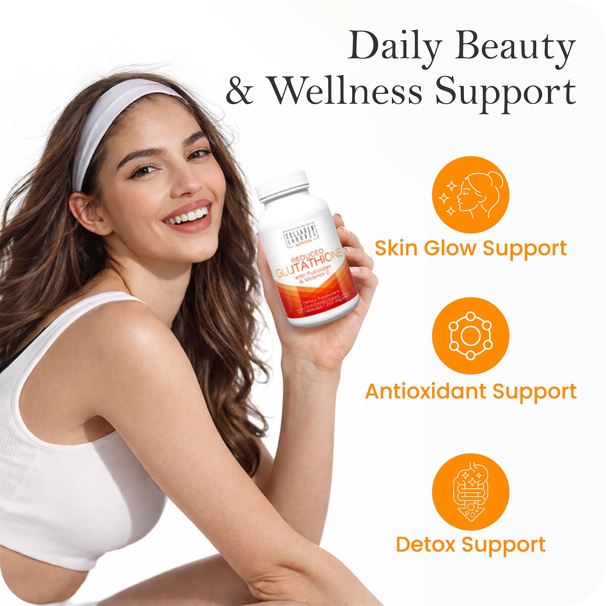 Advanced Glutathione Complex 500mg – with Fucoidan & Vitamin C – Antioxidant Support for Skin Glow, Detox & Immune Health – Non-GMO, Made in USA (60 Capsules) Collagen Laborés uk supplements