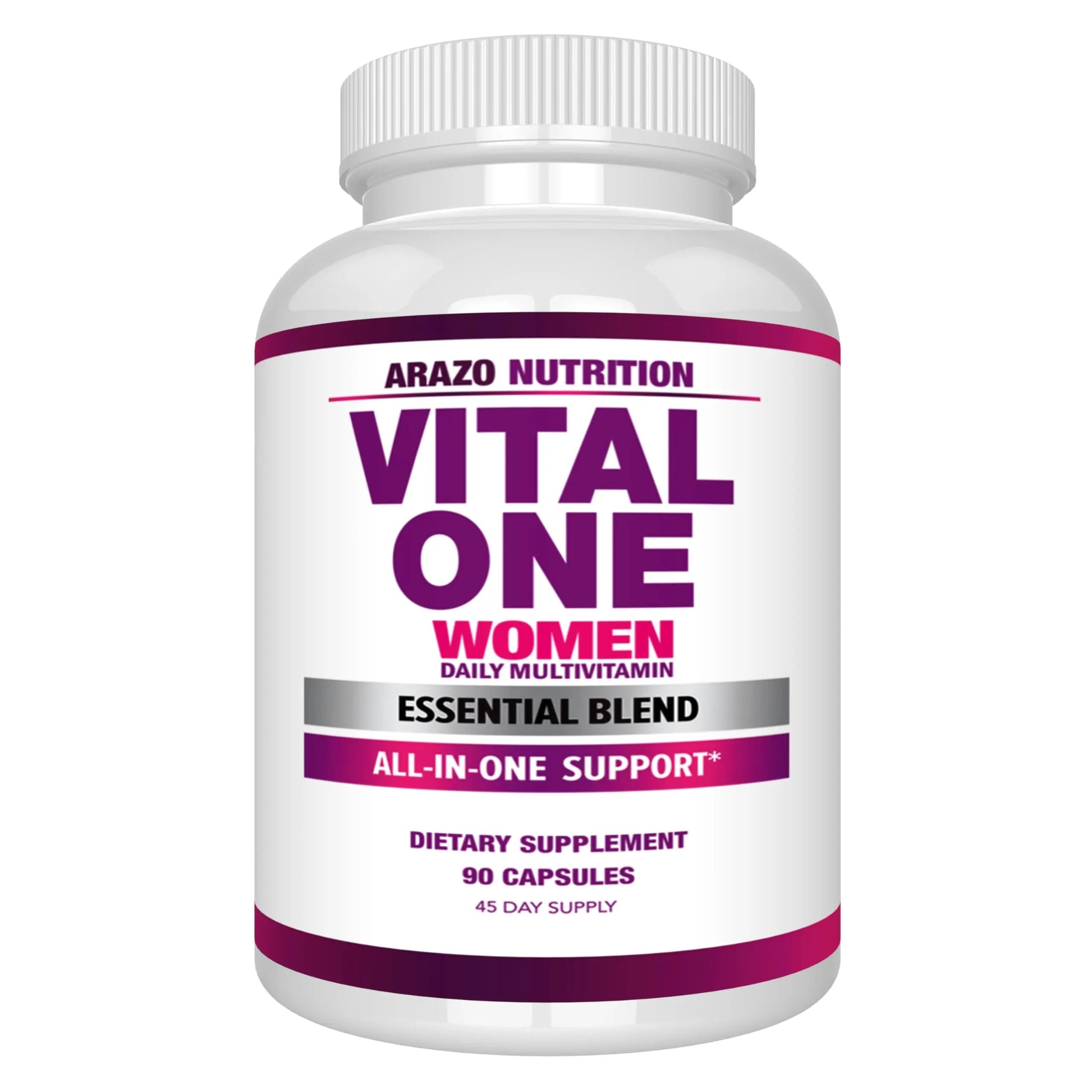 Arazo Nutrition Vital One Multivitamin for Women - Daily Wholefood Supplement - 90 Vegan Capsules Arazo Nutrition uk supplements