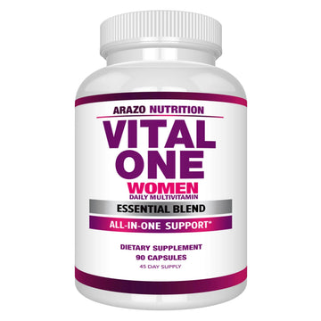 Arazo Nutrition Vital One Multivitamin for Women - Daily Wholefood Supplement - 90 Vegan Capsules Arazo Nutrition uk supplements