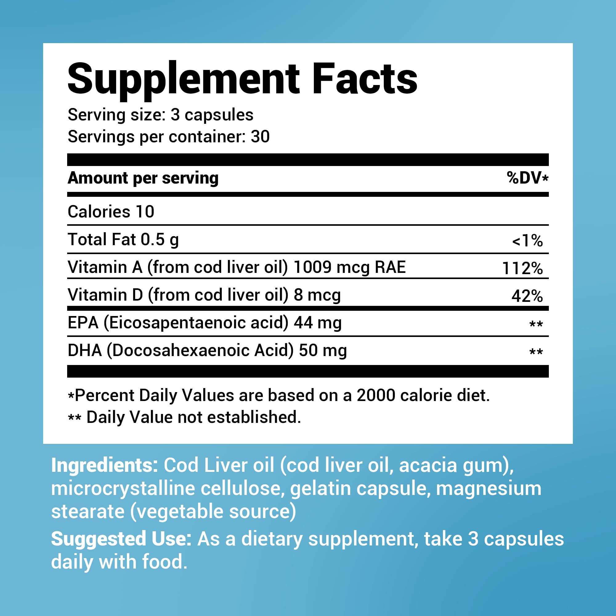 Dr. Berg Cod Liver Oil Capsules - New Formula Without OxBile - Rich in Omega-3 Fatty Dr. Berg Nutritionals uk supplements