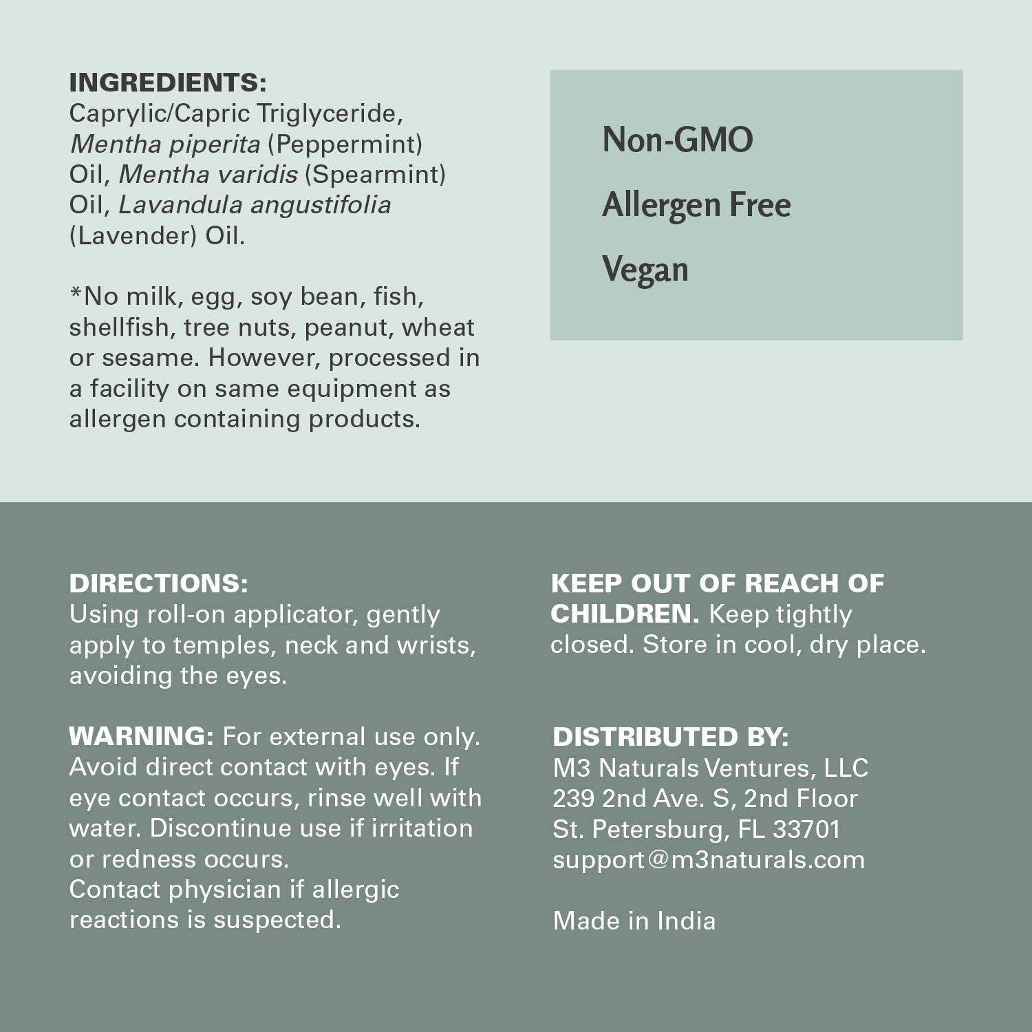 MigraFew Aromatherapy Migraine Roll On | Compact Headache Relief with Cooling Metal Roller for Head Tension and Pressure, Made with Peppermint, Spearmint and Lavender Essential Oils (0.33 FL oz) by M3 M3 Naturals uk supplements