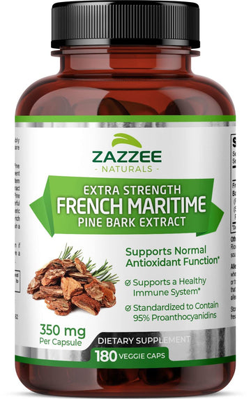 Zazzee Extra Strength French Maritime Pine Bark Extract, 350 mg Per Capsule Zazzee uk supplements