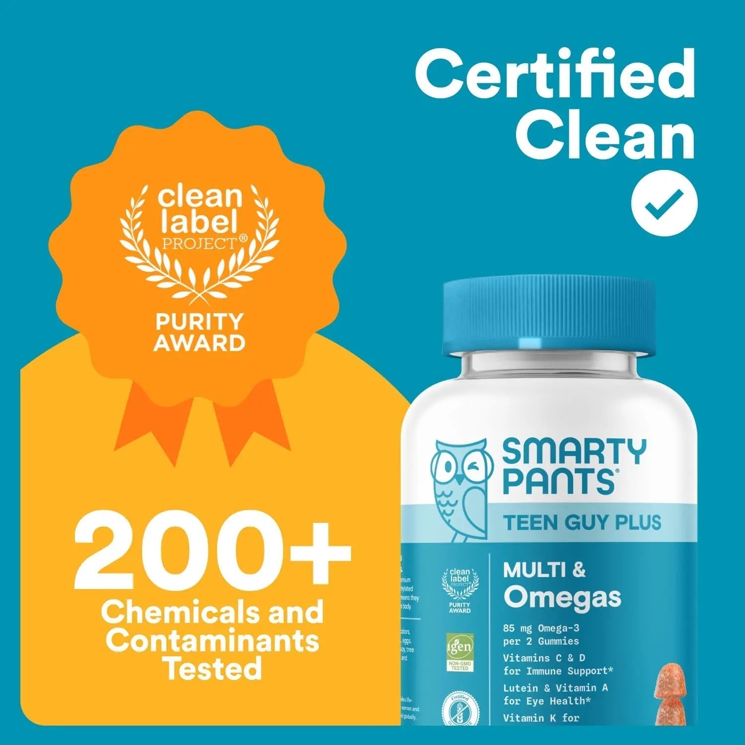 SmartyPants Teen Guy Multivitamin Gummies - Improved Formula: Omega 3 (DHA/EPA), Vitamin D3, C, Vitamin B12, B6, A, K & Zinc SmartyPants uk supplements