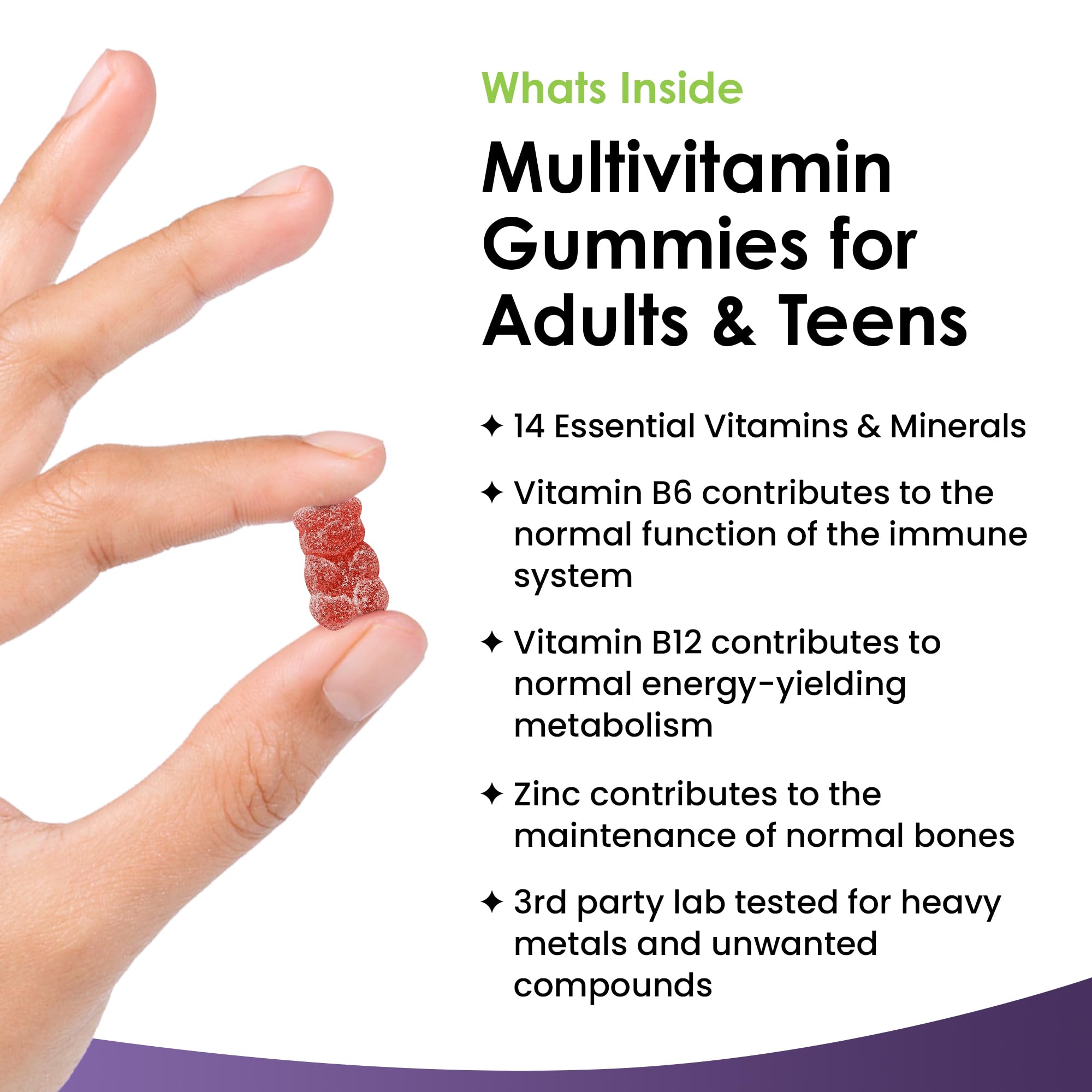 Multivitamin Gummies High Strength for Men Women - Vegetarian +14 Essential Vitamins NEW LEAF PRODUCTS uk supplements