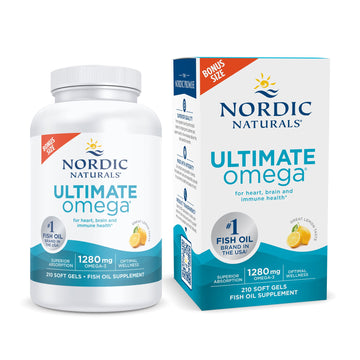 Nordic Naturals Ultimate Omega, Lemon Flavor - 210 Soft Gels - 1280 mg Omega-3 - High Nordic Naturals uk supplements