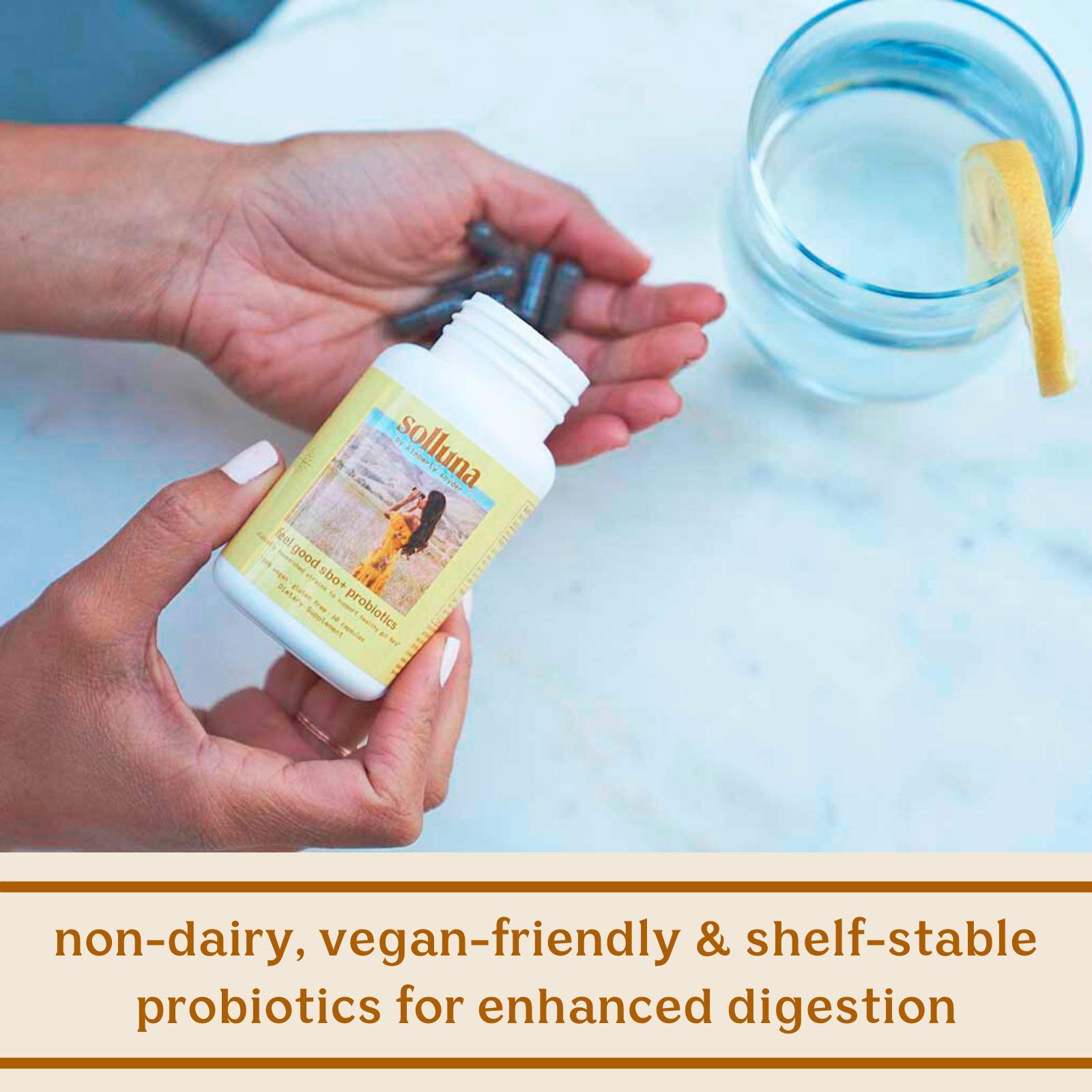 Feel Good SBO Probiotics — Soil Based Organisms (SBOs), Prebiotics, Postbiotics, Humic Acid, Shilajit, Chaga & Turkey Tail Mushroom for Digestion — Solluna by Kimberly Snyder (60CT) Vegan & Non-GMO Solluna by Kimberly Snyder uk supplements