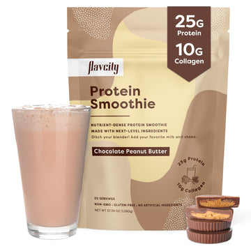 FlavCity Protein Powder Smoothie, Chocolate Peanut Butter - 100% Grass-Fed Whey Pro FlavCity uk supplements