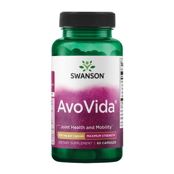 Swanson AvoVida - Natural Supplement Promoting Joint Health & Mobility - Avocado & Soybean Unsaponifiables to Support Cartilage & Tissue Health - (60 Capsules, 300mg Each) (1 Pack) Swanson uk supplements