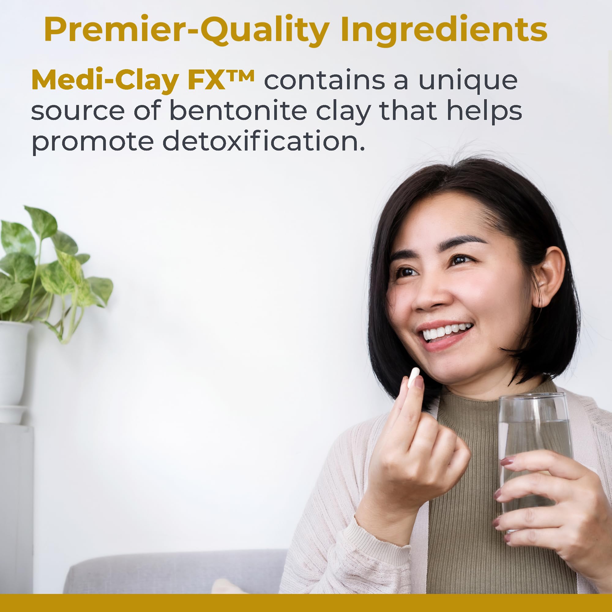 Premier Research Labs Medi-Clay-FX: Bentonite Clay Capsules for Detoxification | Food Grade Smectite Supplement | Absorb Toxins, Supports Cellular Health and Mold Detox - 90 Capsules Premier Research Labs uk supplements