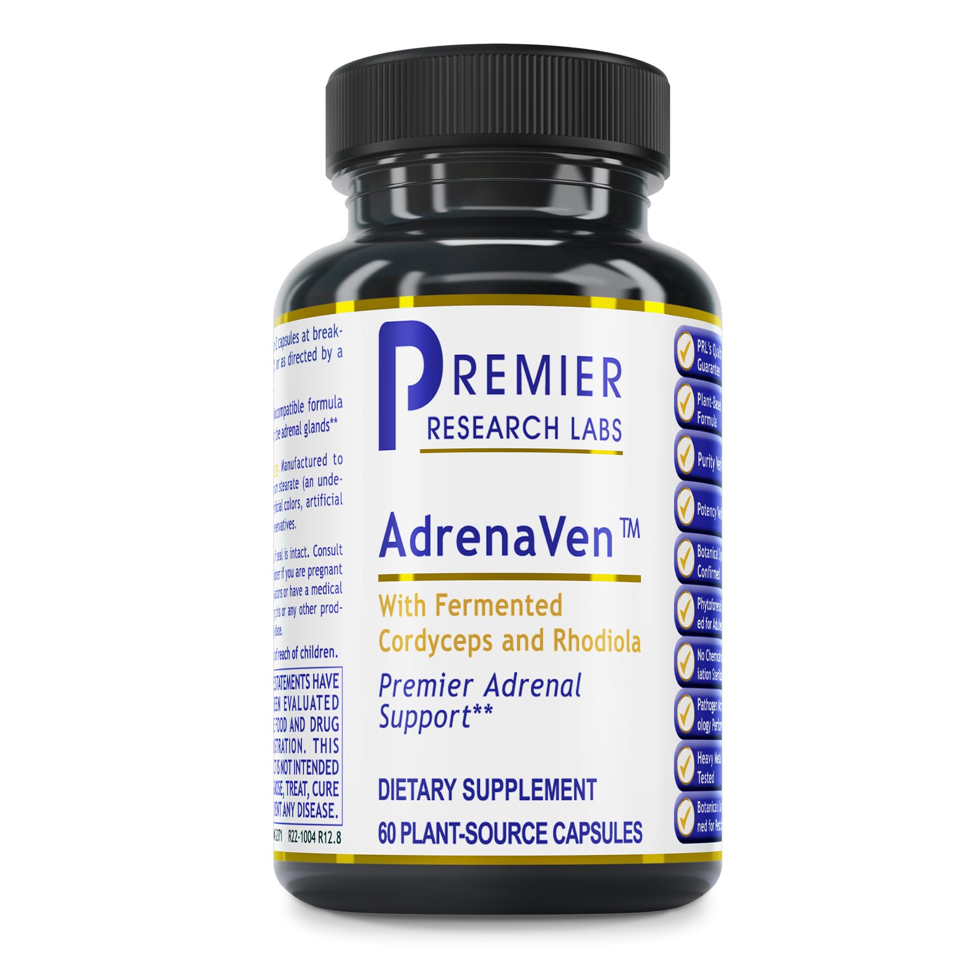 Premier Research Labs 30 Servings-AdrenaVen - Adrenal Health Supplement, Supports Adrenal Gland Health and Stress Response - Organic Adrenal Health - 60 Plant-Source Capsules Premier Research Labs uk supplements