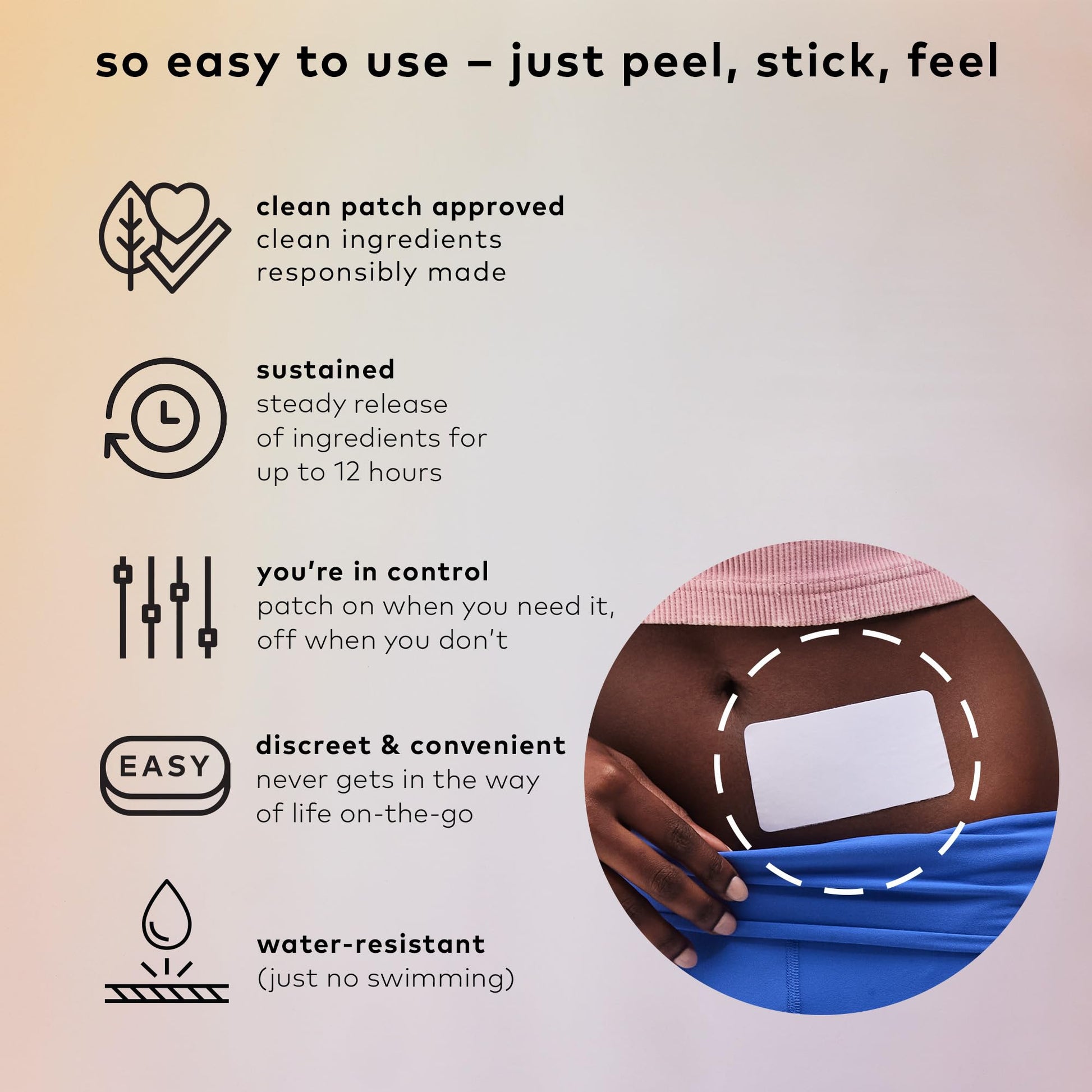 The Good Patch Cycle Period Pain Patch for Cramps, Natural Patch with Menthol, Black Cohosh, Plant Powered Wearable Wellness, Large Sized (8 Total Patches) The Good Patch uk supplements