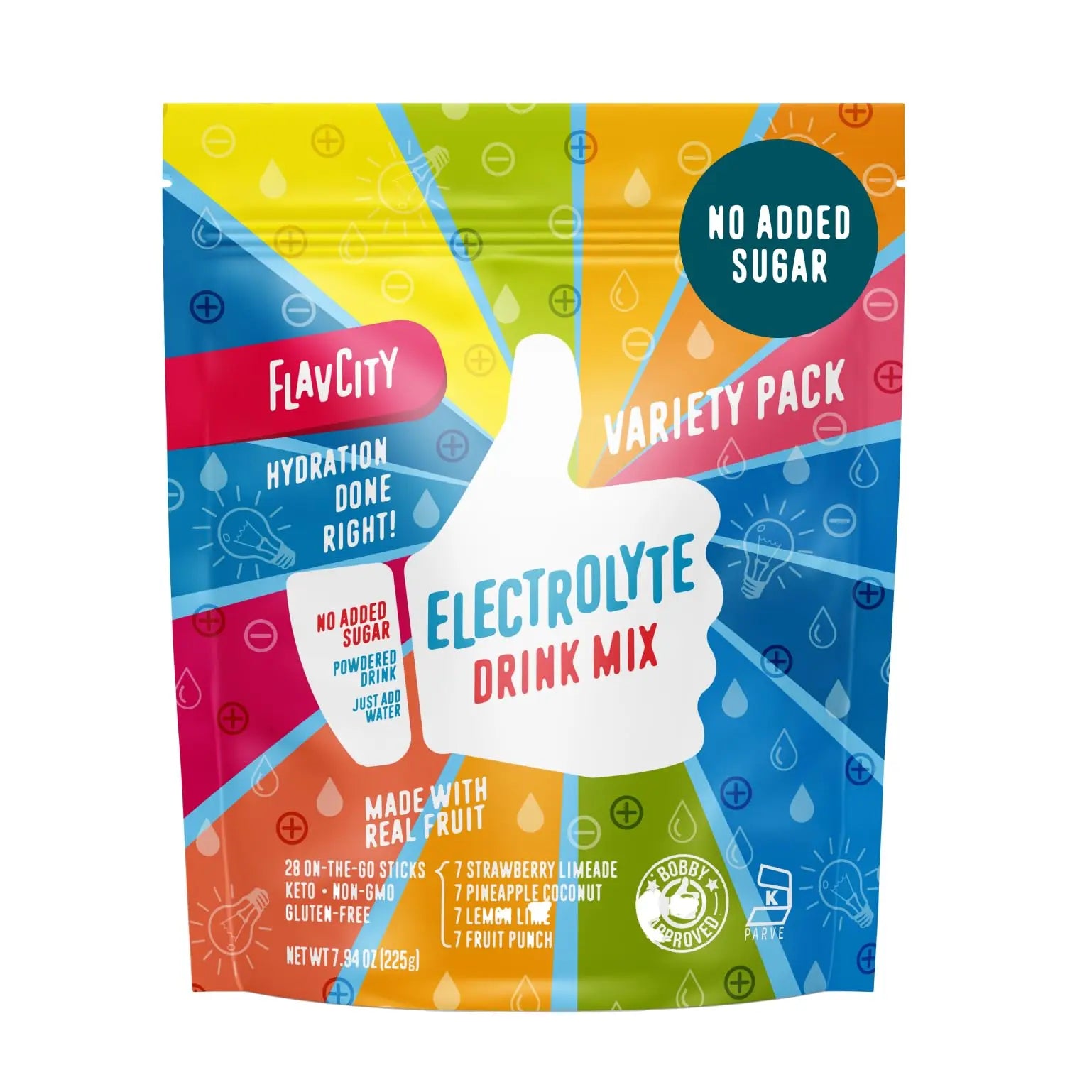 FlavCity Electrolytes Powder Packets - 28 Hydration Packets, Variety Pack - No Added Sugar - Hydration Powder with Real Fruit & Unrefined Sea Salt FlavCity uk supplements