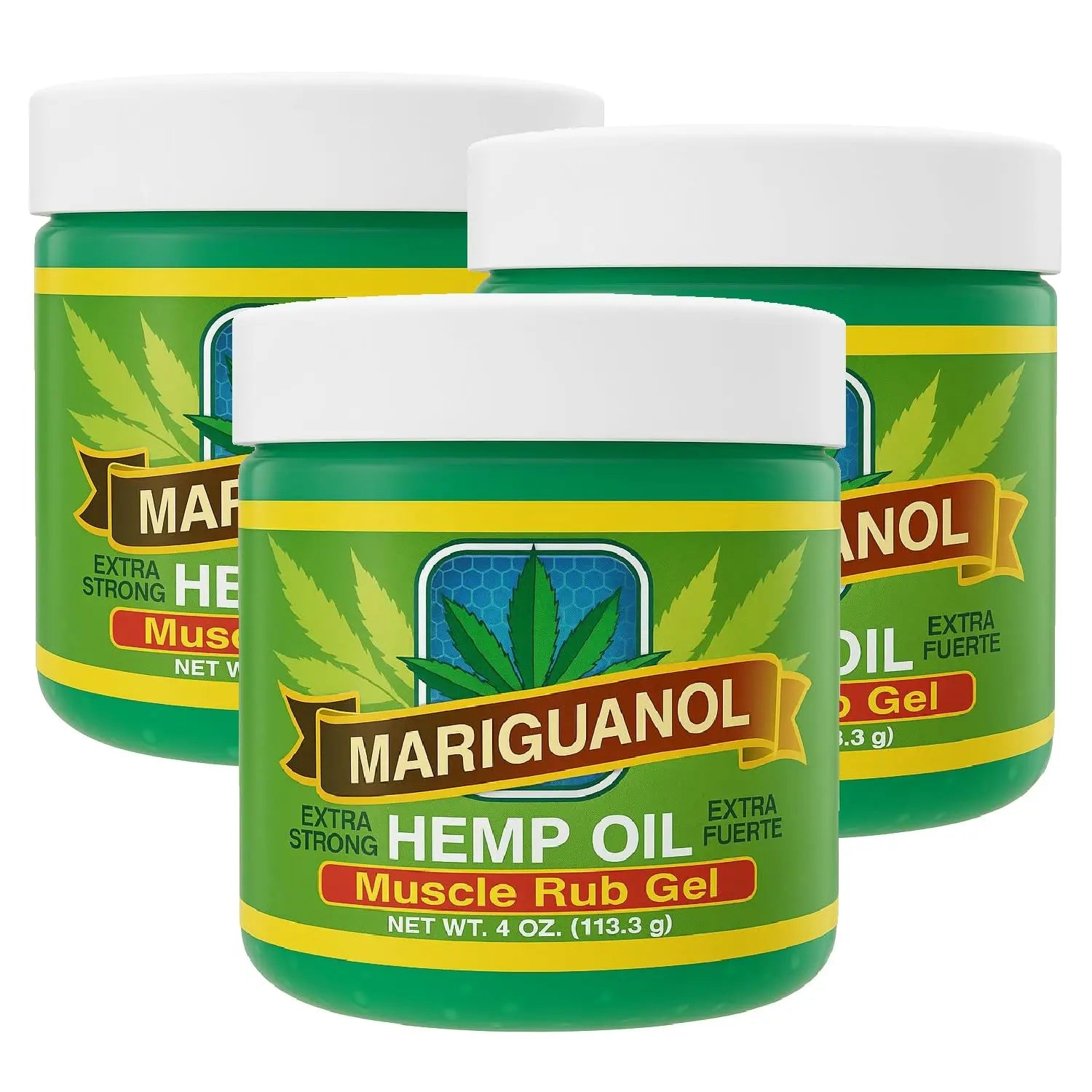 Mariguanol Extra Strong Muscle Rub Gel with Hemp Oil, Menthol & Camphor – Cooling, Fast-Absorbing Topical Gel for Post-Workout Active Lifestyles – Net Wt. (4 Ounce (Pack of 3)) MARIGUANOL uk supplements