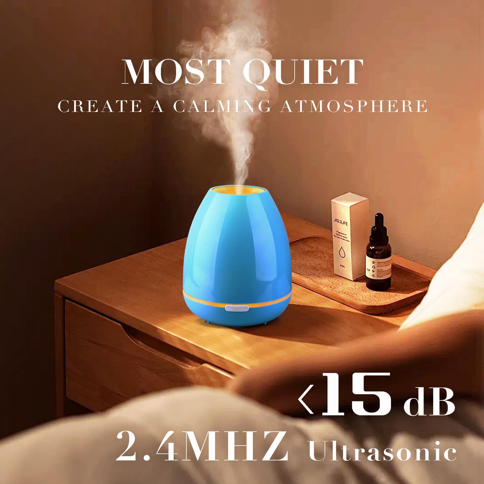 Essential Oil Diffuser for Bedroom Small Humidifier for Home Cool Mist Scent Diffuser 300ml 20 Hours Fashome uk supplements