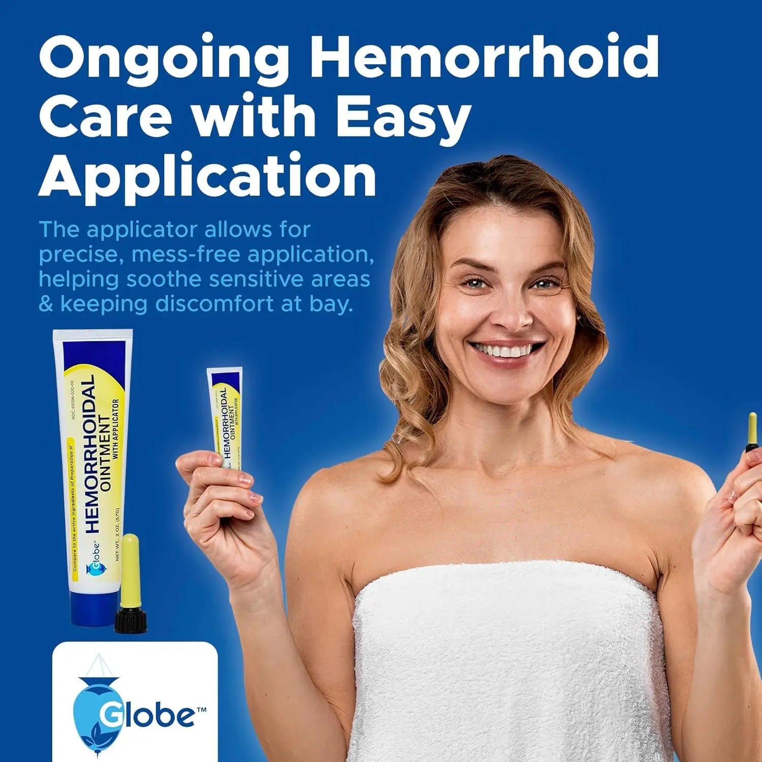 Globe Hemorrhoidal Ointment, Phenylephrine HCl, Petrolatum, Mineral Oil, Relief from Burning, Itching and Discomfort of Hemorrhoids, 2 Ounces (4 Pack) Globe uk supplements