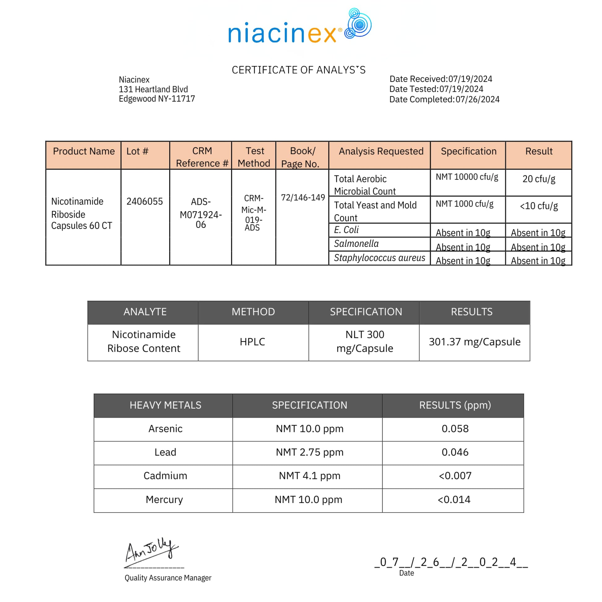 Niacinex NAD+ Supplement - 600mg Pure Nicotinamide Riboside (NR) - Healthy Aging, Mental Clarity & Energy Booster - Cell Regeneration Supplements for Women and Men - 60 NAD Plus Capsules - Made in USA Niacinex uk supplements