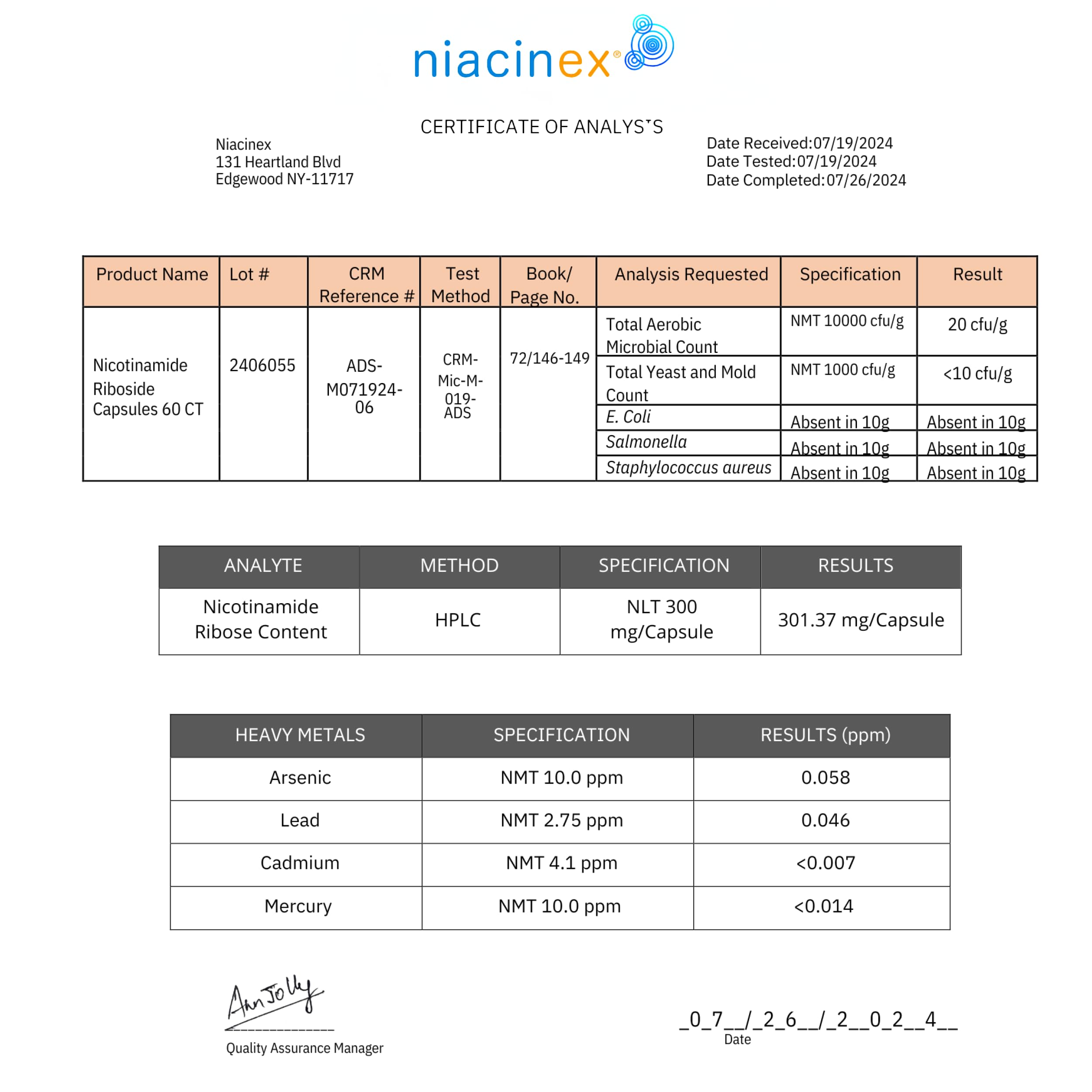 Niacinex NAD+ Supplement - 600mg Pure Nicotinamide Riboside (NR) - Healthy Aging, Mental Clarity & Energy Booster - Cell Regeneration Supplements for Women and Men - 60 NAD Plus Capsules - Made in USA Niacinex uk supplements
