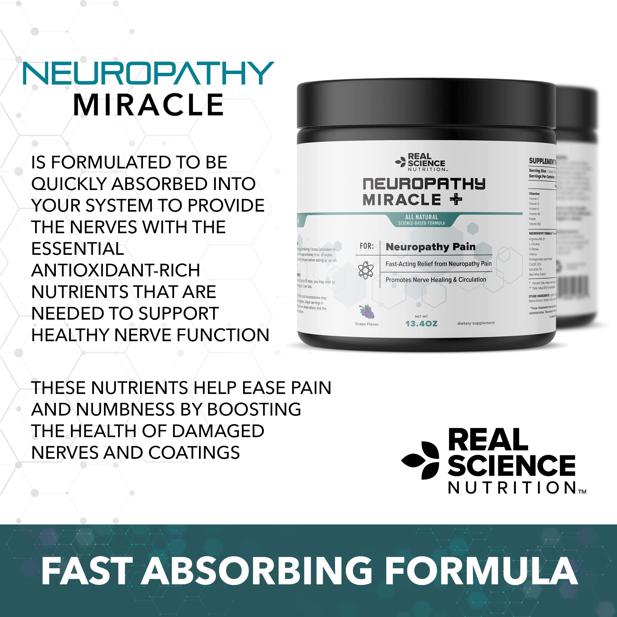 Real Science Nutrition Offers Neuropathy Miracle a Natural Powder Supplement to Improve Circulation and Provide Relief for Neuropathy Real Science Nutrition uk supplements